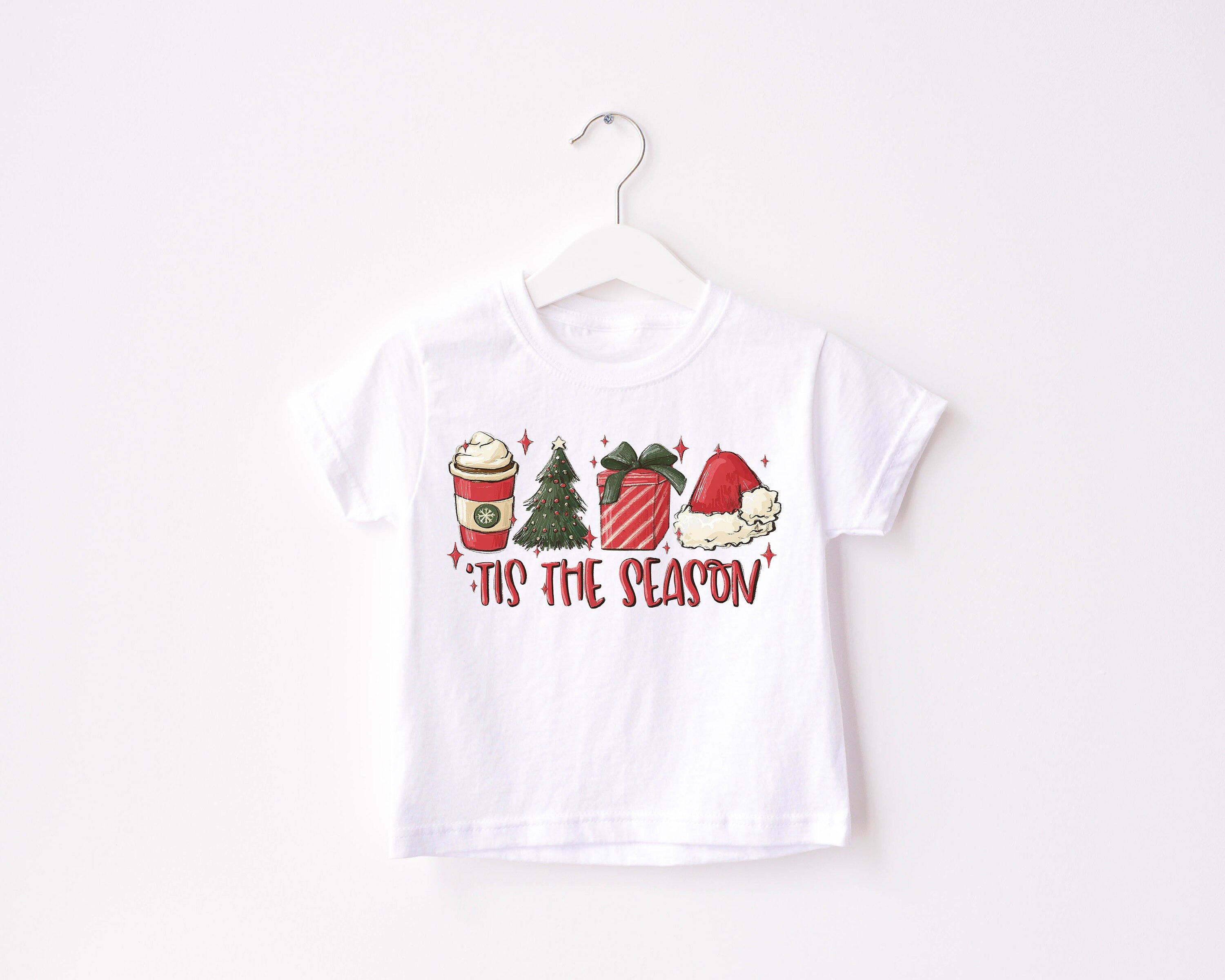 Tis The Season Santa Toddler, Christmas Season Shirt, Cute Holiday Girls Shirt, Toddler Youth Santa Tee, Retro Boho Cute Vintage Bodysuit