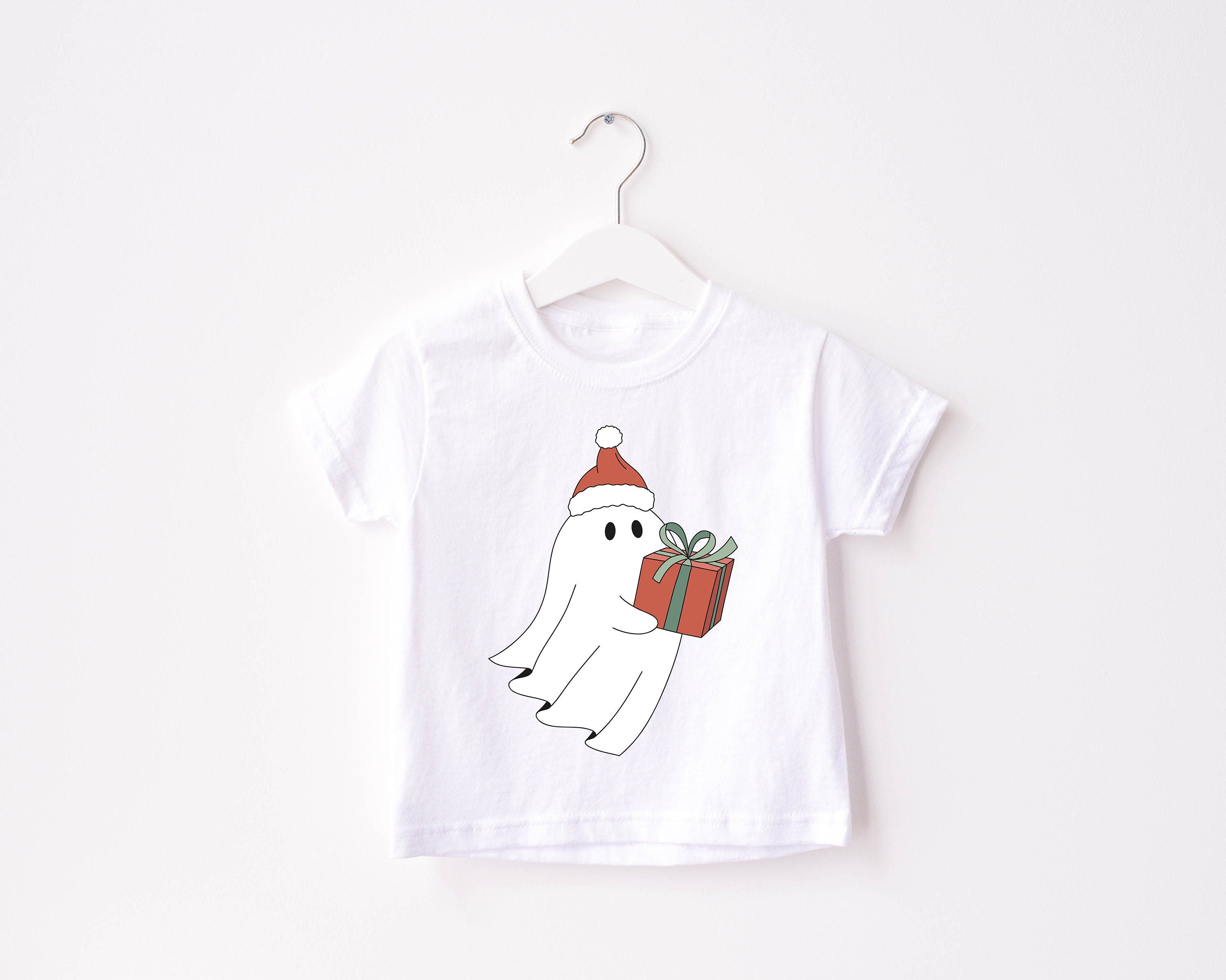 Making Spirits Bright Ghost Toddler, Christmas Season Shirt, Cute Holiday Girls Shirt, Toddler Youth Tee, Retro Boho Cute Vintage Bodysuit