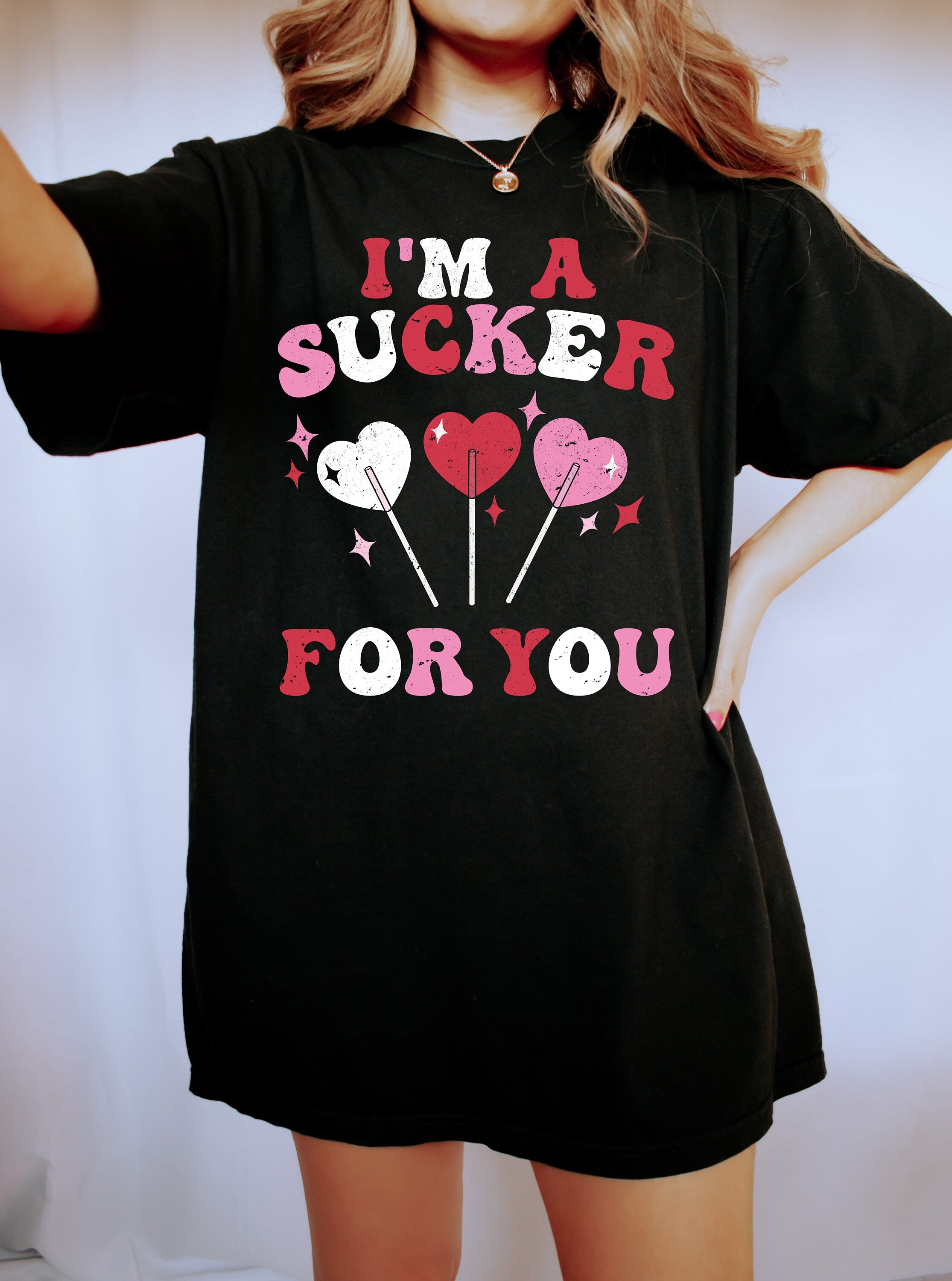 Retro Valentines Day Comfort Colors Shirt, I'm A Sucker For You Shirt, Vintage Couples Shirt, Love Shirt, Heart Shirt, Proud Single Shirt