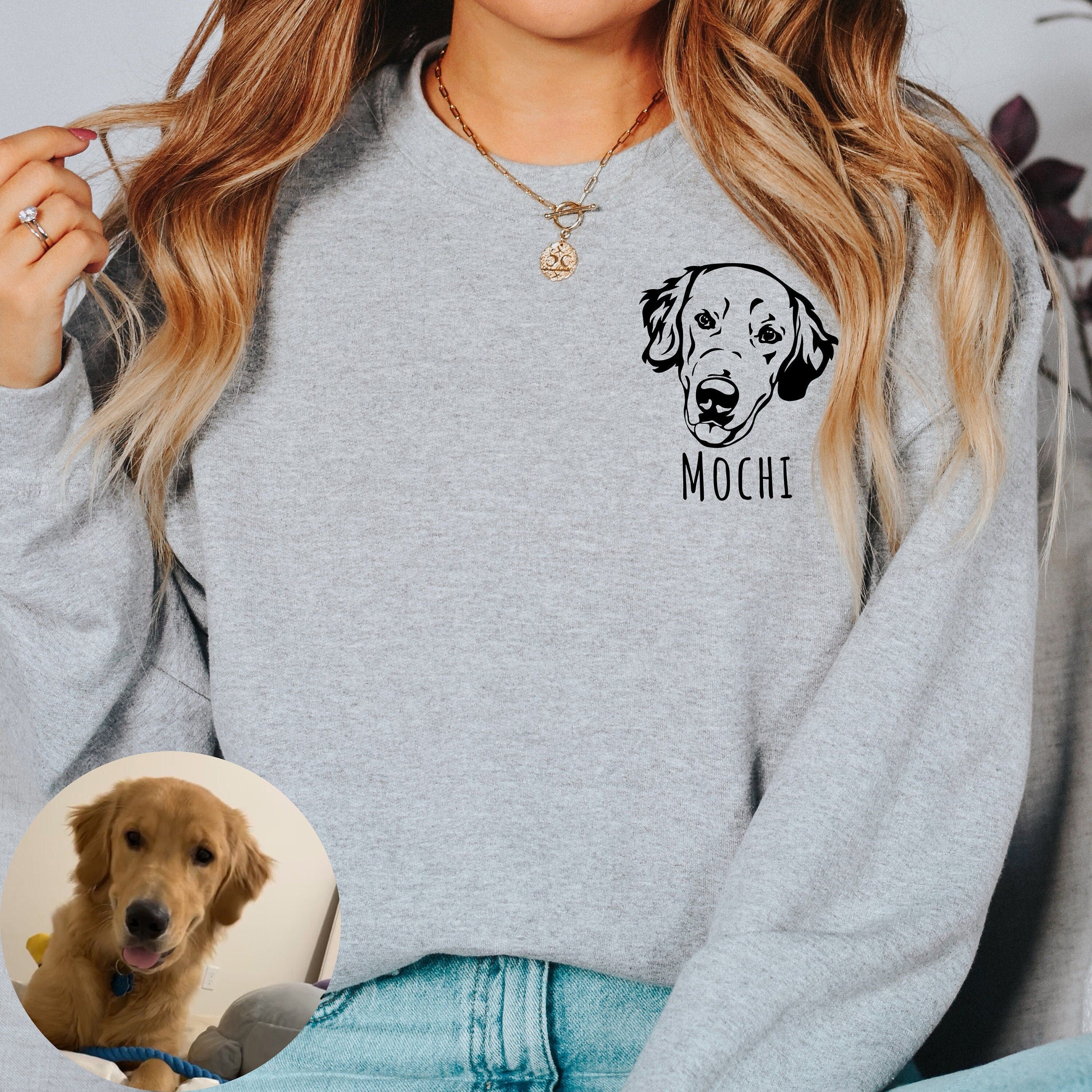 Custom Dog Sweatshirt, Custom Golden Retriever Sweater, Doodle Mom, Golden Doodle, custom dog, Dog mom Crewneck, Golden Doodle Mama