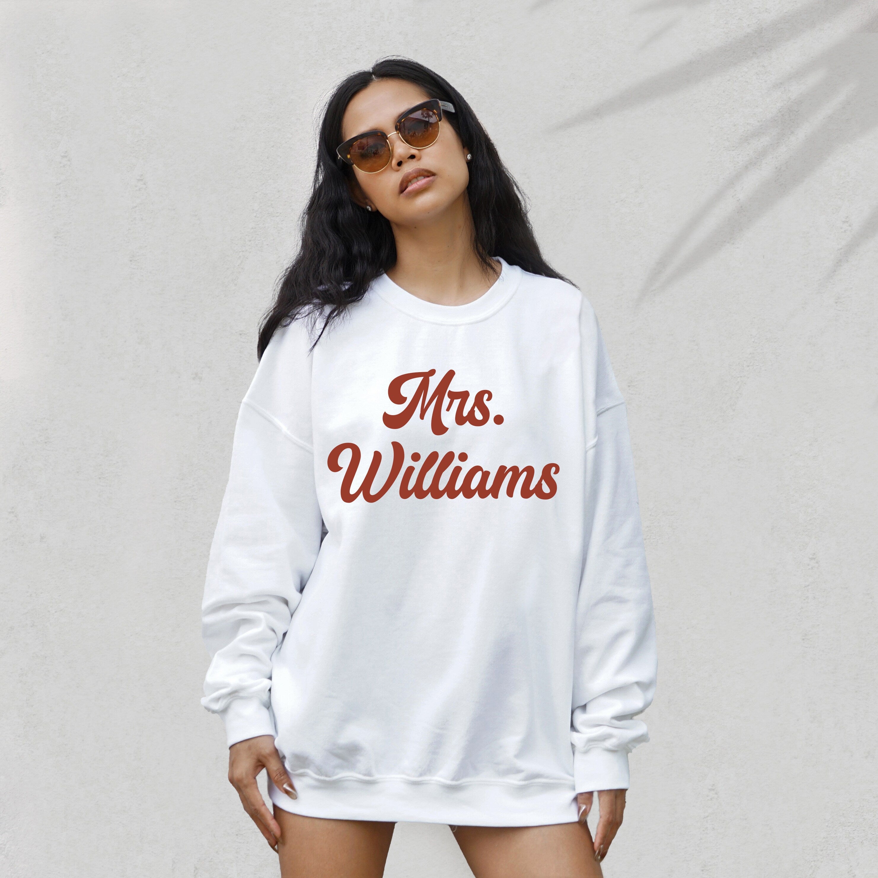 Bride crewneck Sweatshirt, Custom Wedding Engagement Gift, Personalized Bride Gift, Bridal Shower Bachelorette Gift, Mrs. Fiance Wife Shirt