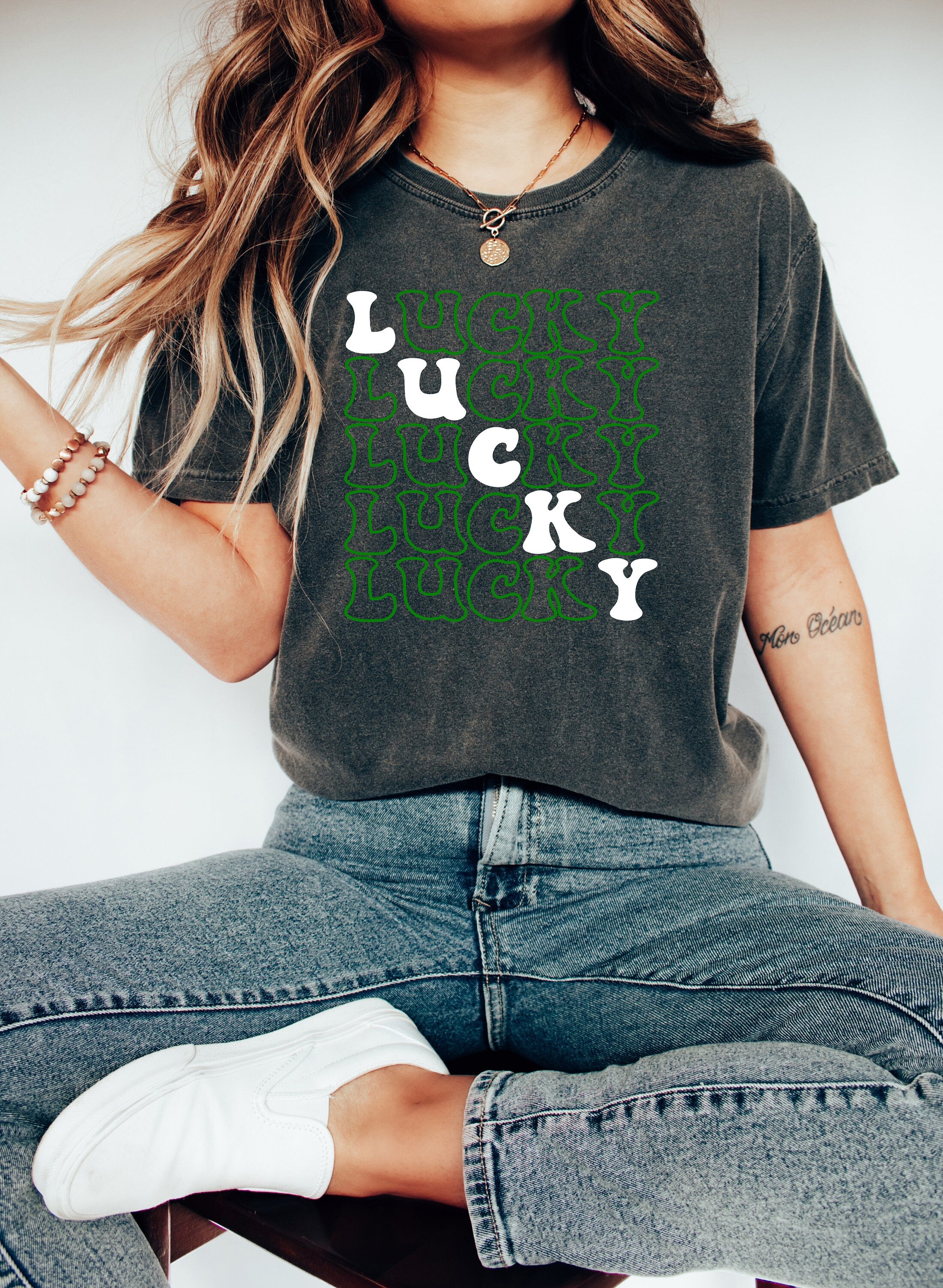 Retro St Patty's Day Comfort Colors Shirt, Lucky Babe Shirt, Vintage St Patrick's Day Shirt, Day Drinking Shirt, Retro Shirt, Lucky Shirt