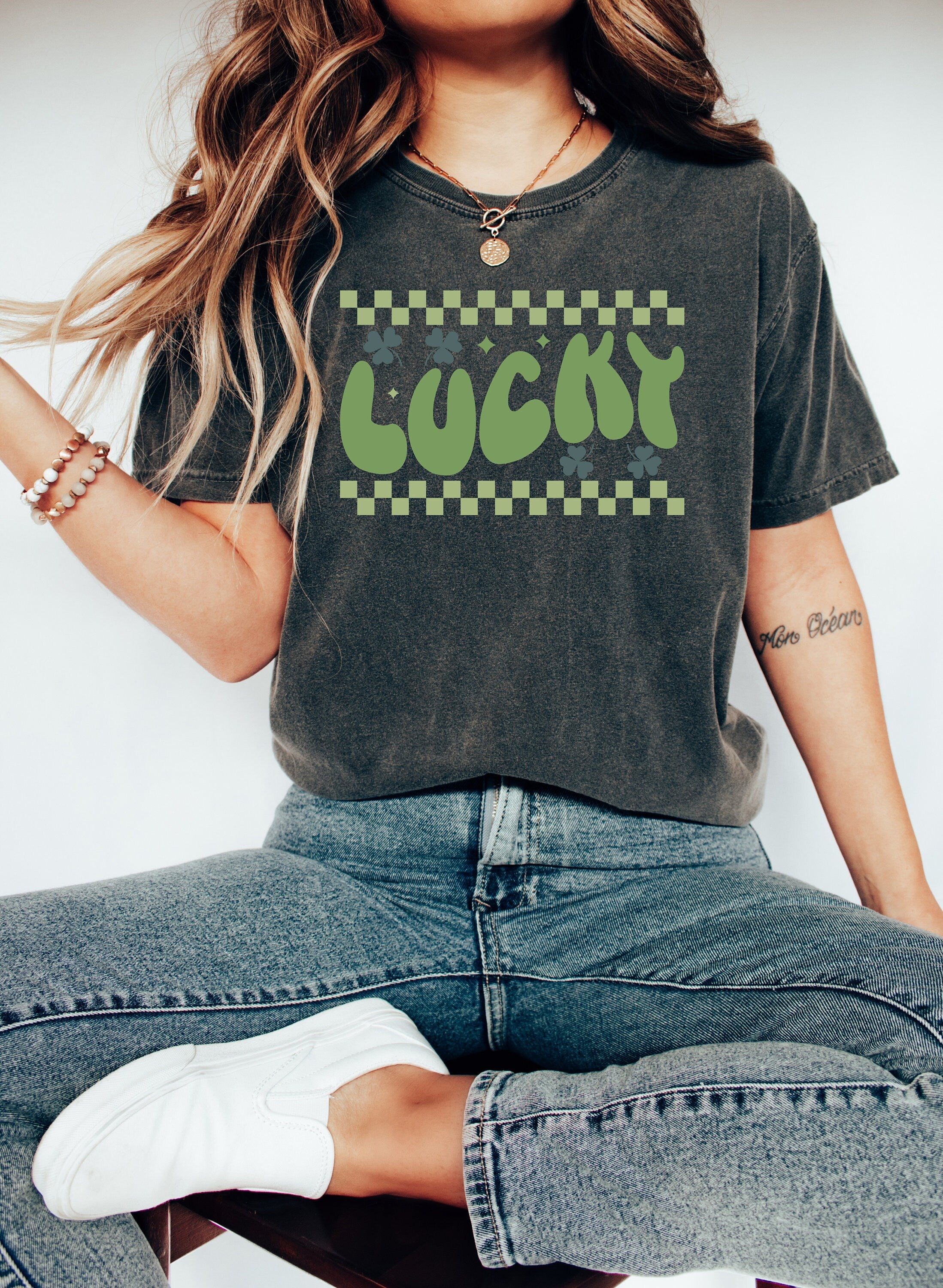 Retro St Patty's Day Comfort Colors Shirt, Feeling Lucky Shirt, Vintage St Patrick's Day Shirt, Day Drinking Shirt, Retro Shirt, Lucky Shirt