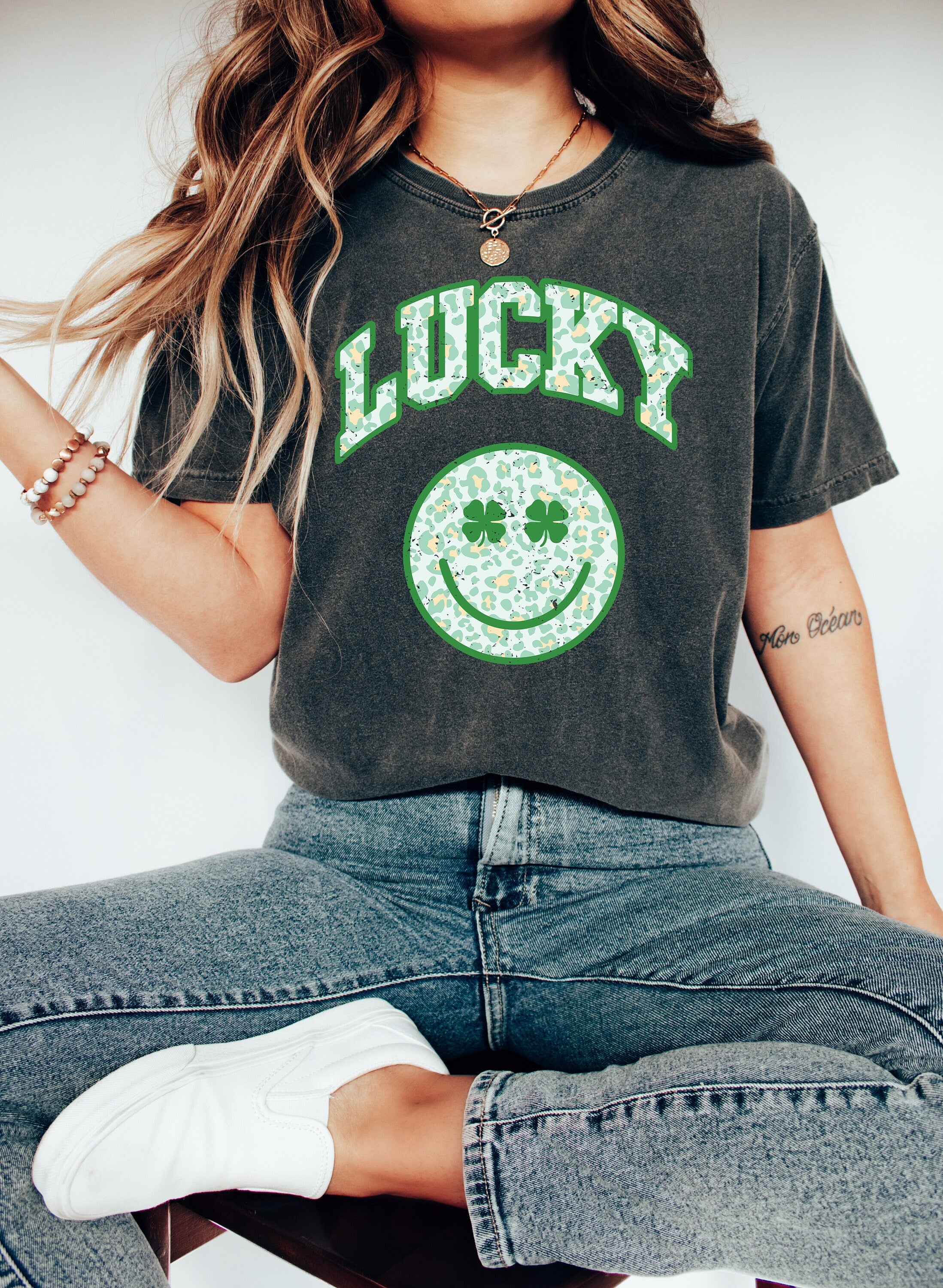 Retro St Patty's Day Comfort Colors Shirt, Lucky Smiley Shirt, Vintage St Patrick's Day Shirt, Day Drinking Shirt, Retro Shirt, Lucky Shirt