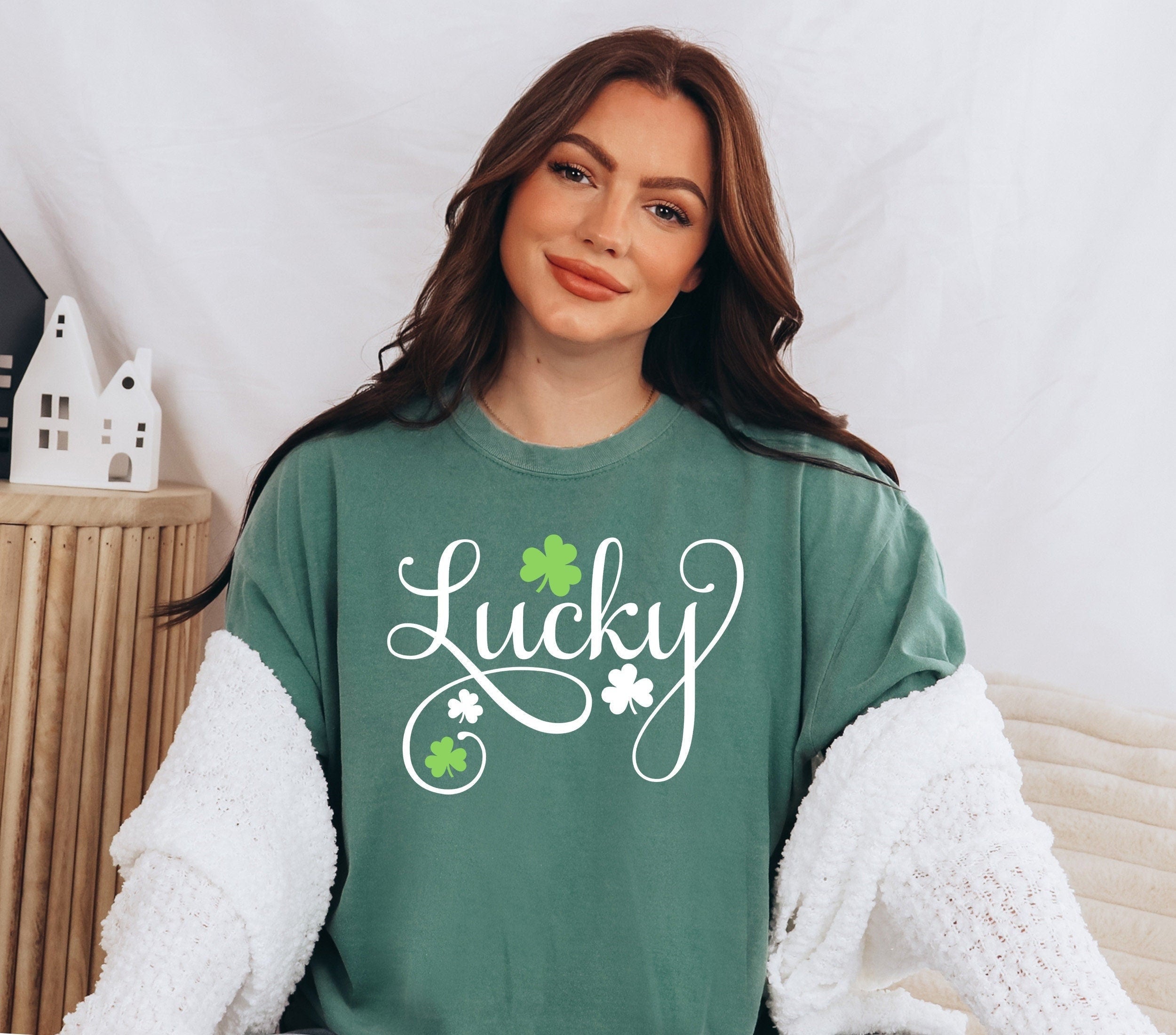 Retro St Patty's Day Comfort Colors Shirt, Lucky Script Shirt, Vintage St Patrick's Day Shirt, Day Drinking Shirt, Retro Shirt, Lucky Shirt