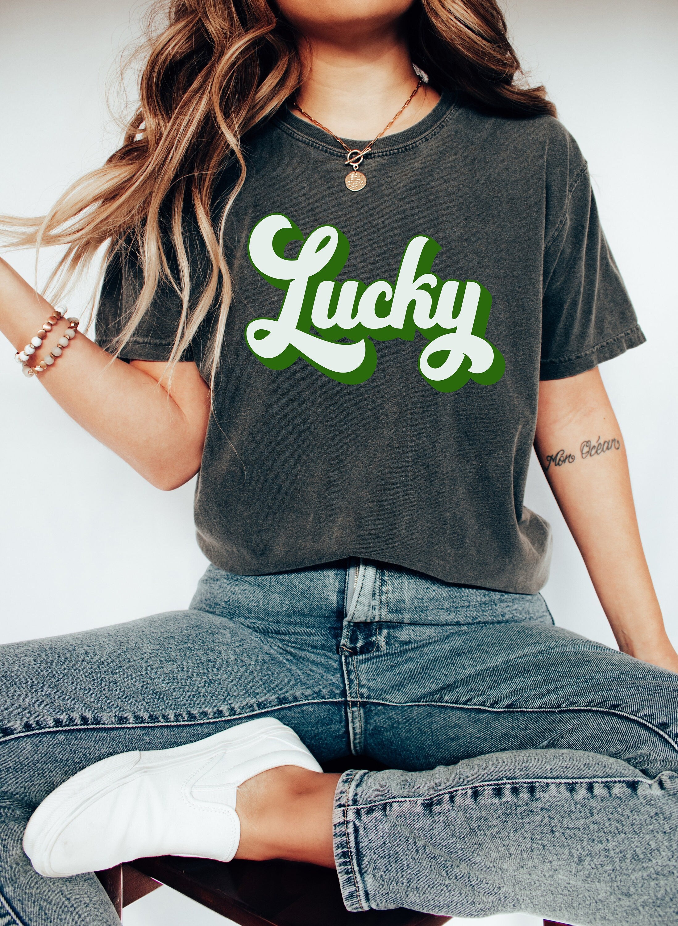 Retro St Patty's Day Comfort Colors Shirt, Feeling Lucky Shirt, Vintage St Patrick's Day Shirt, Day Drinking Shirt, Retro Shirt, Lucky Shirt