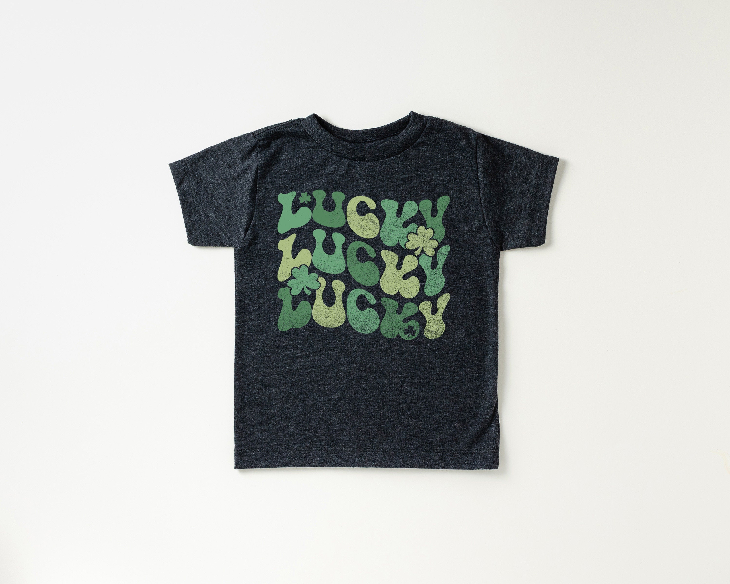 Toddler Tee St Patricks Day, Smiley Shamrock St Pattys Shirt, Cute Holiday Girls Shirt, Toddler Youth Lucky, Shamrock Tee Vintage Bodysuit