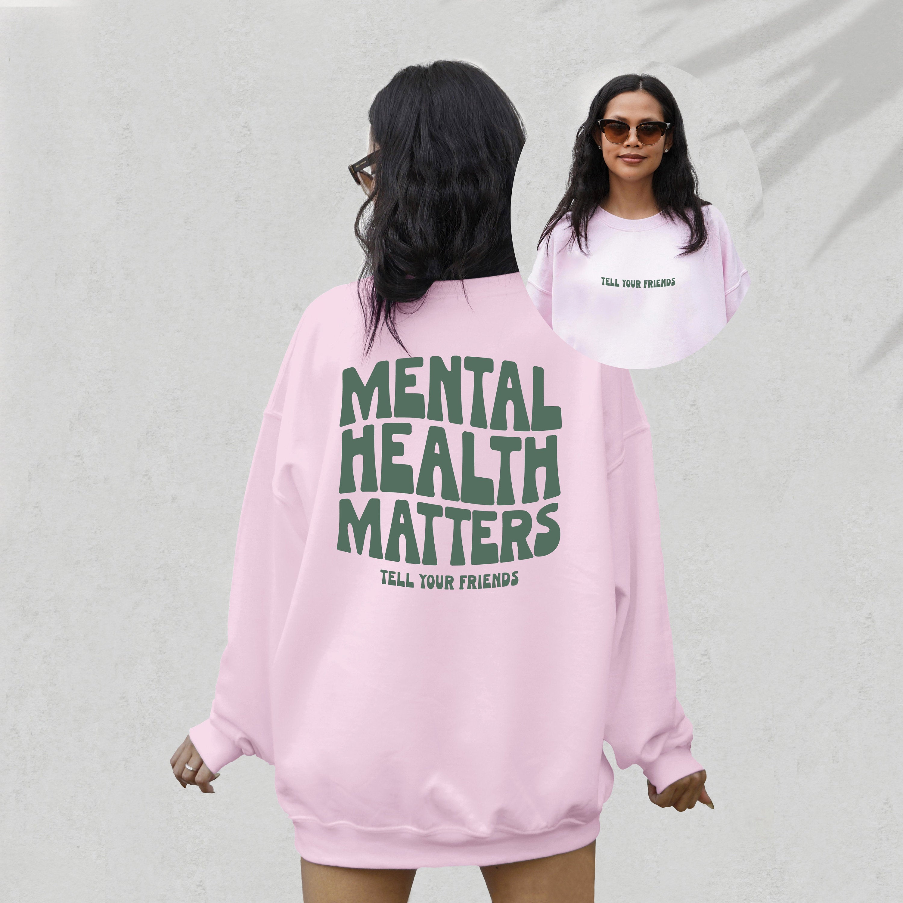 Mental Health Matters Sweatshirt, Positive Sweatshirt, Mental Health Awareness, Grow Positive Thoughts Crewneck, Spread Kindness Shirt