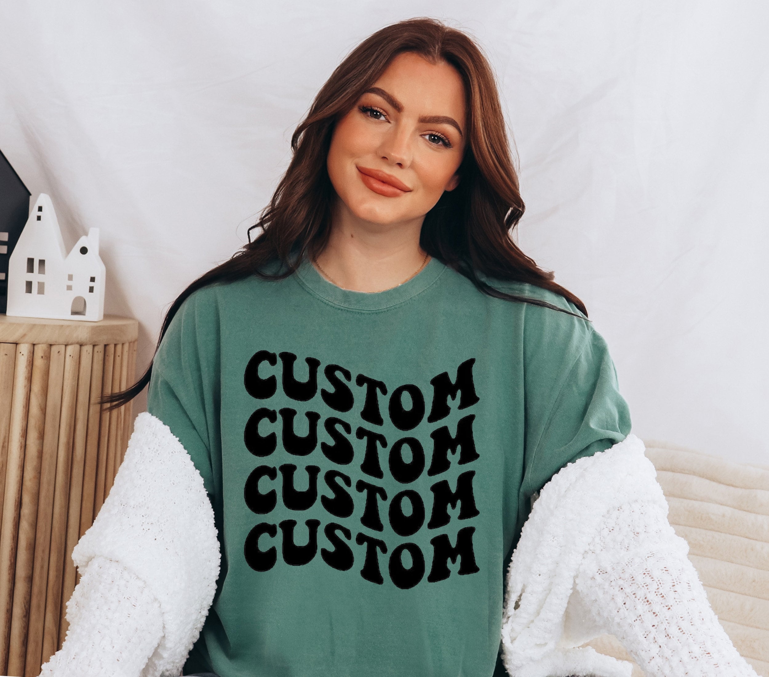 Comfort Colors Custom Tee, Upload Your Own Design, Create a Design, Custom Family Vacation, Custom Wavy Font Saying, Custom Shirt For Bach