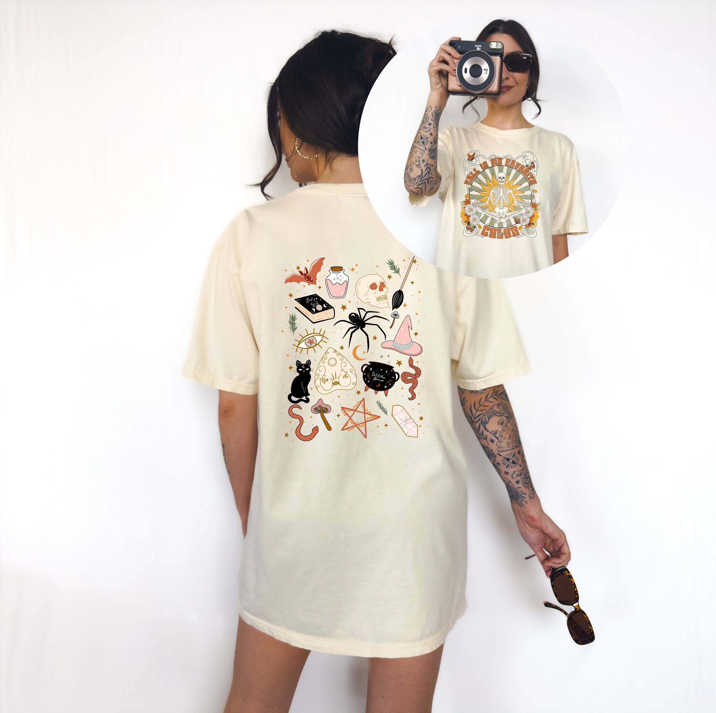 Retro Halloween Comfort Colors shirt, Halloween Design, Retro Grunge Skeleton Shirt, Vintage Halloween T Shirt, Retro Fall Shirt, Fall Shirt