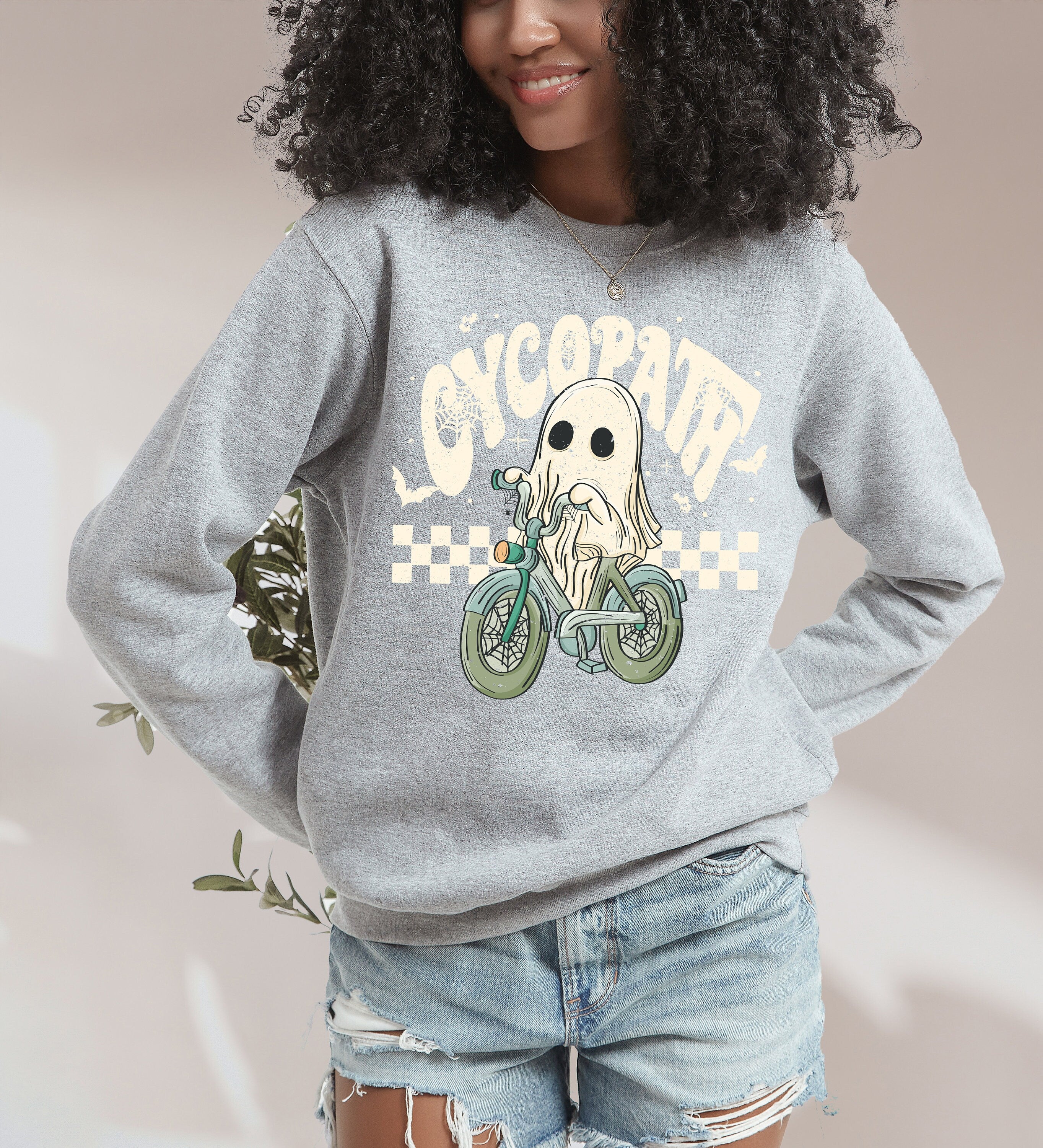 Retro Halloween Sweatshirt, Fall Design, Vintage Cycopath Halloween Sweater, Ghost Design, Autumn Sweater, Witch Shirt, Pumpkin Design