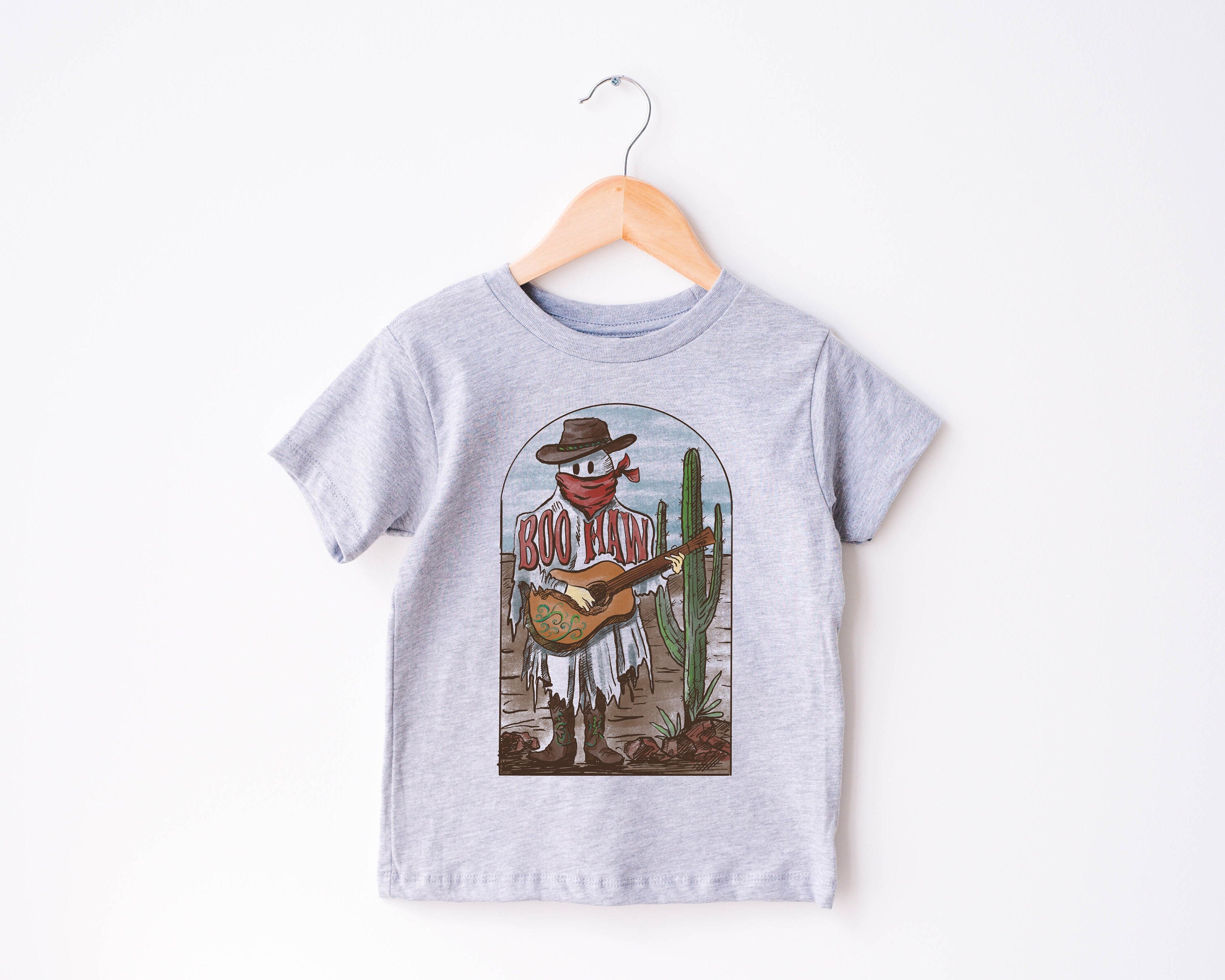 Boo Haw Toddler Shirt, Cute Fall Western Shirt, Toddler Youth Halloween Tee, Retro Boho Cute Vintage Bodysuit, Cute Ghost Tee