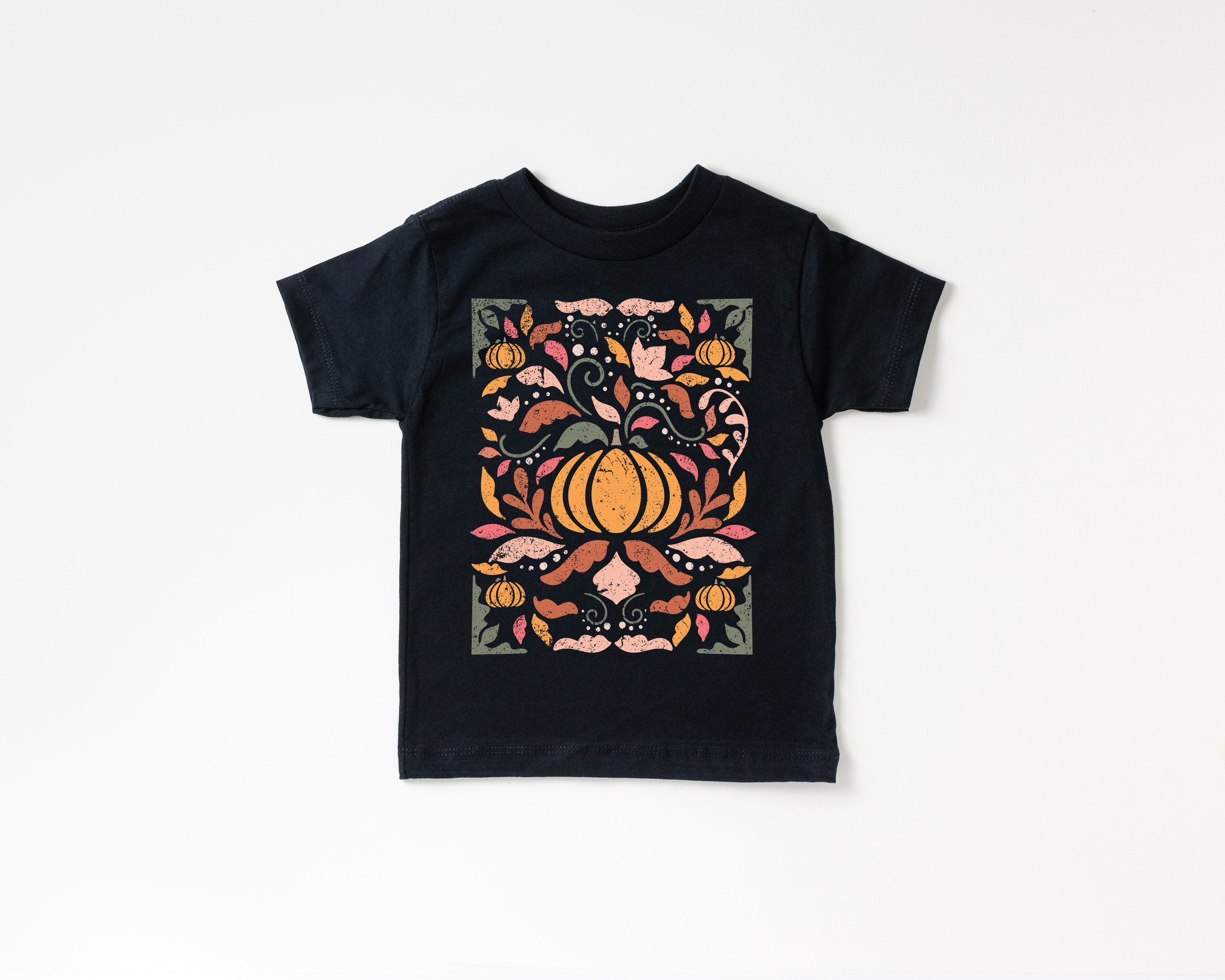 Cute Halloween Art Toddler Shirt, Cute Fall Shirt, Toddler Youth Halloween Tee, Retro Boho Cute Vintage Bodysuit, Cute Pumpkin Tee