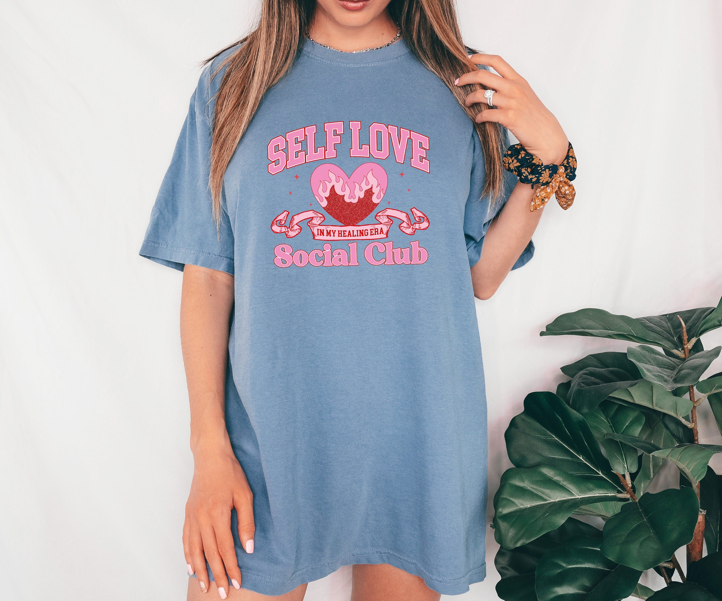 Retro Valentines Day Comfort Colors Shirt, Self Love Social Club, Vintage Galentines Day T Shirt, Self Love Shirt, Positivity Graphic T