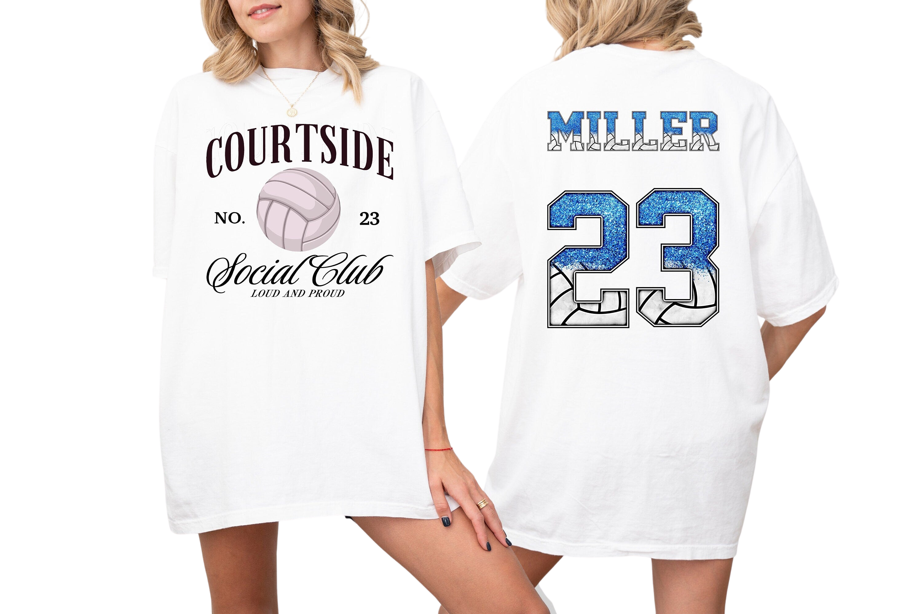 Custom Vintage Washed Tee, Courtside Social Club With Custom Number And Name, Sports Shirt,