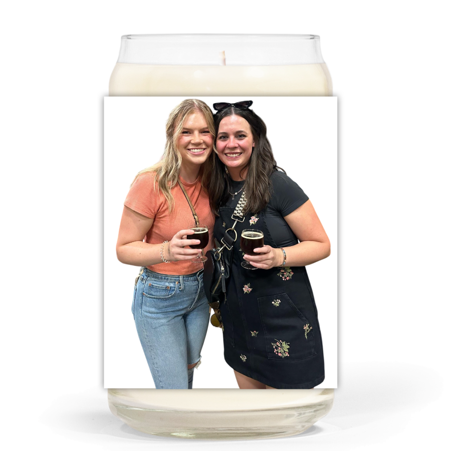 Test 13.75oz Clear Jar Candle | 3"x3.75" White Label