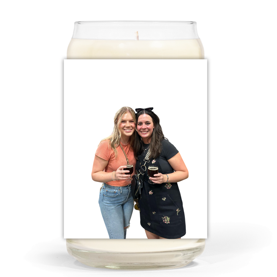 13.75oz Clear Jar Candle | 3"x3.75" White Label
