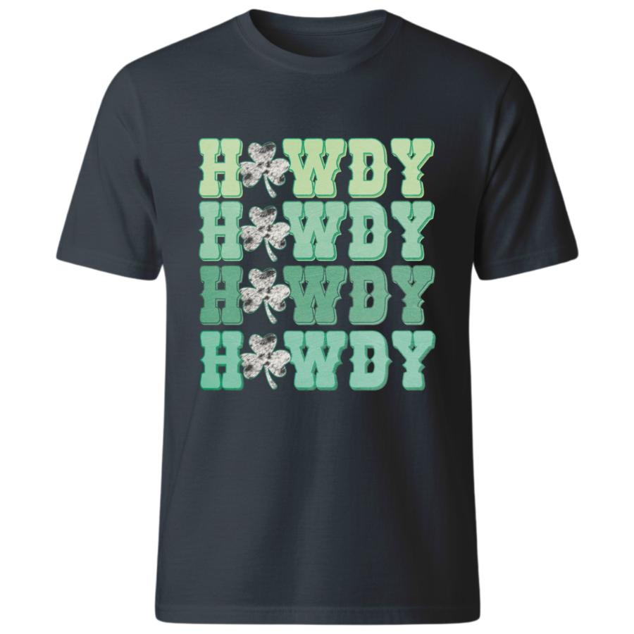 Howdy Shamrock Retro Graphic Tee