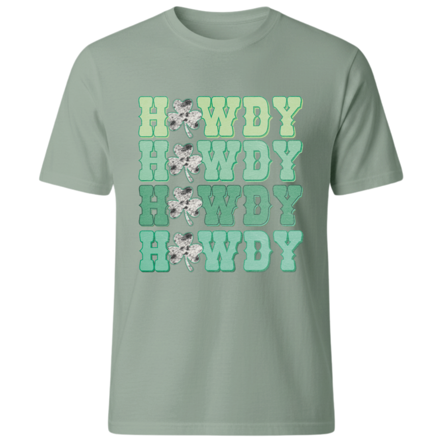 Howdy Shamrock Retro Graphic Tee
