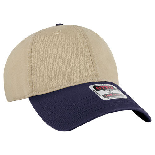 Customized Otto Cap Navy/Khaki Embroidered