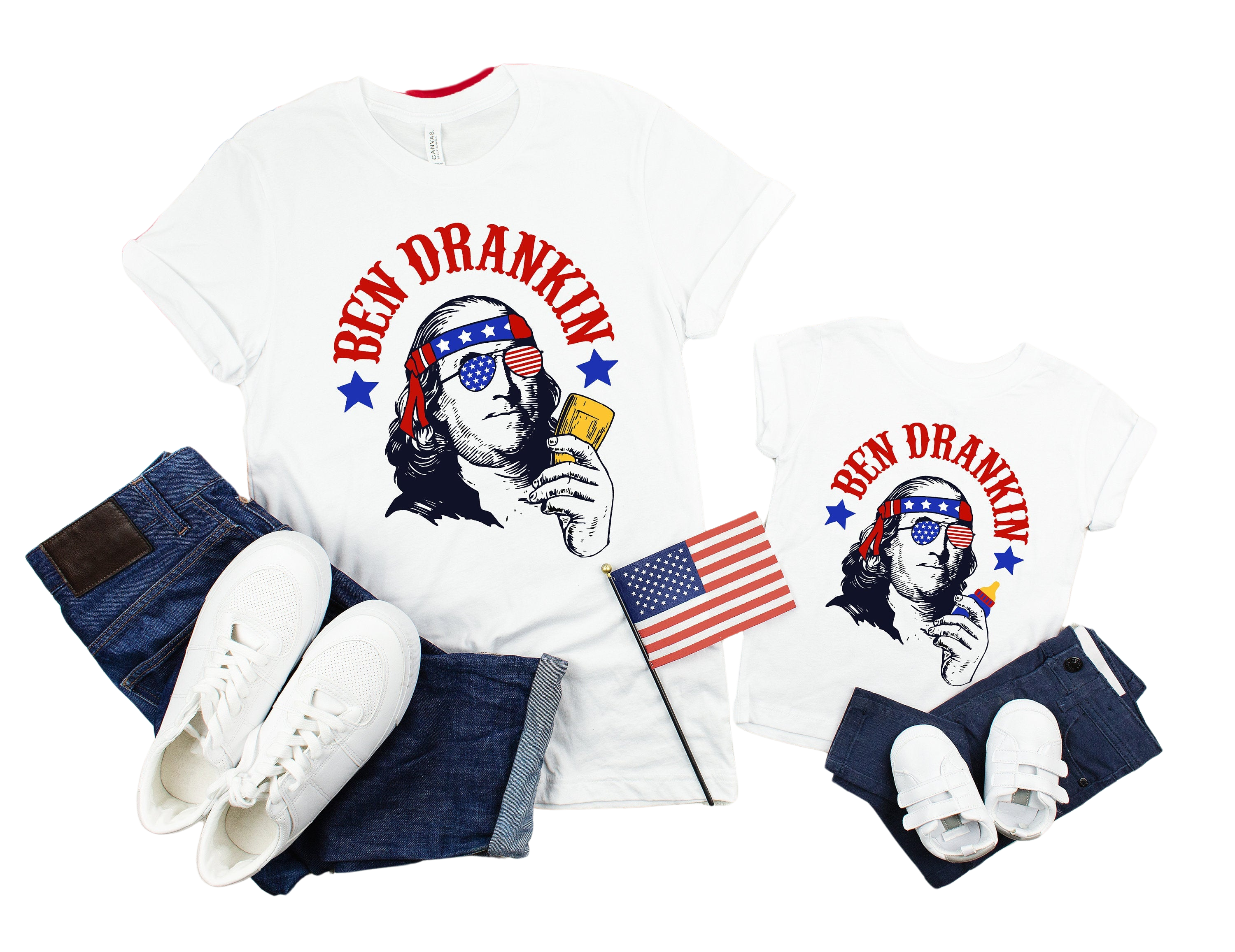 Ben Drankin Matching 4th of July Shirt for friends and family| Mommy and Me 4th of July| Daddy and Me 4th of July| Matching Family Shirts