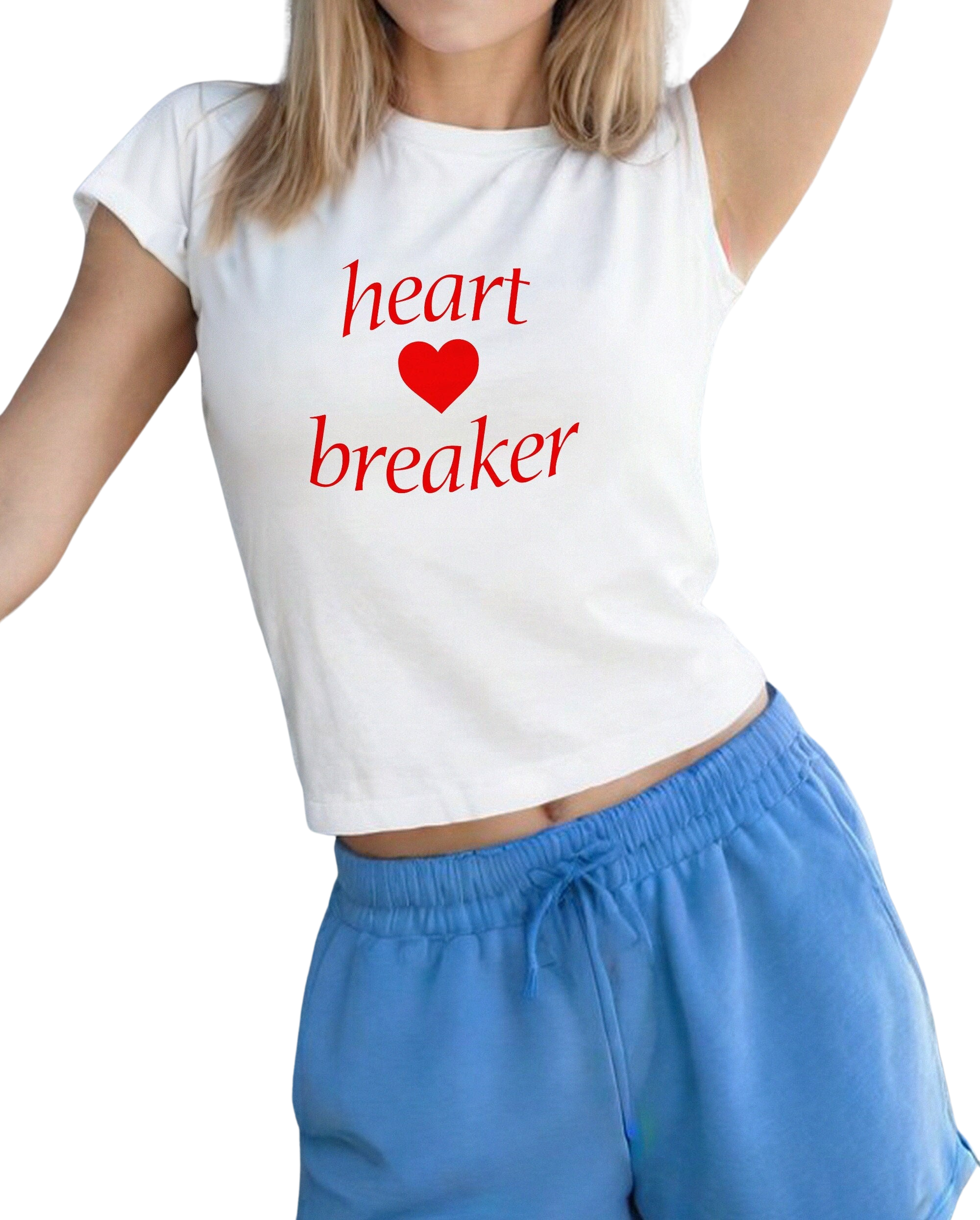 Baby Tee I'm a Heart Breaker, Baby Tee, Baby Girl, Funny Baby Tee, Cute Baby, Coquette Bow Tee, y2k baby tee, 90s baby tee, y2k, Crop