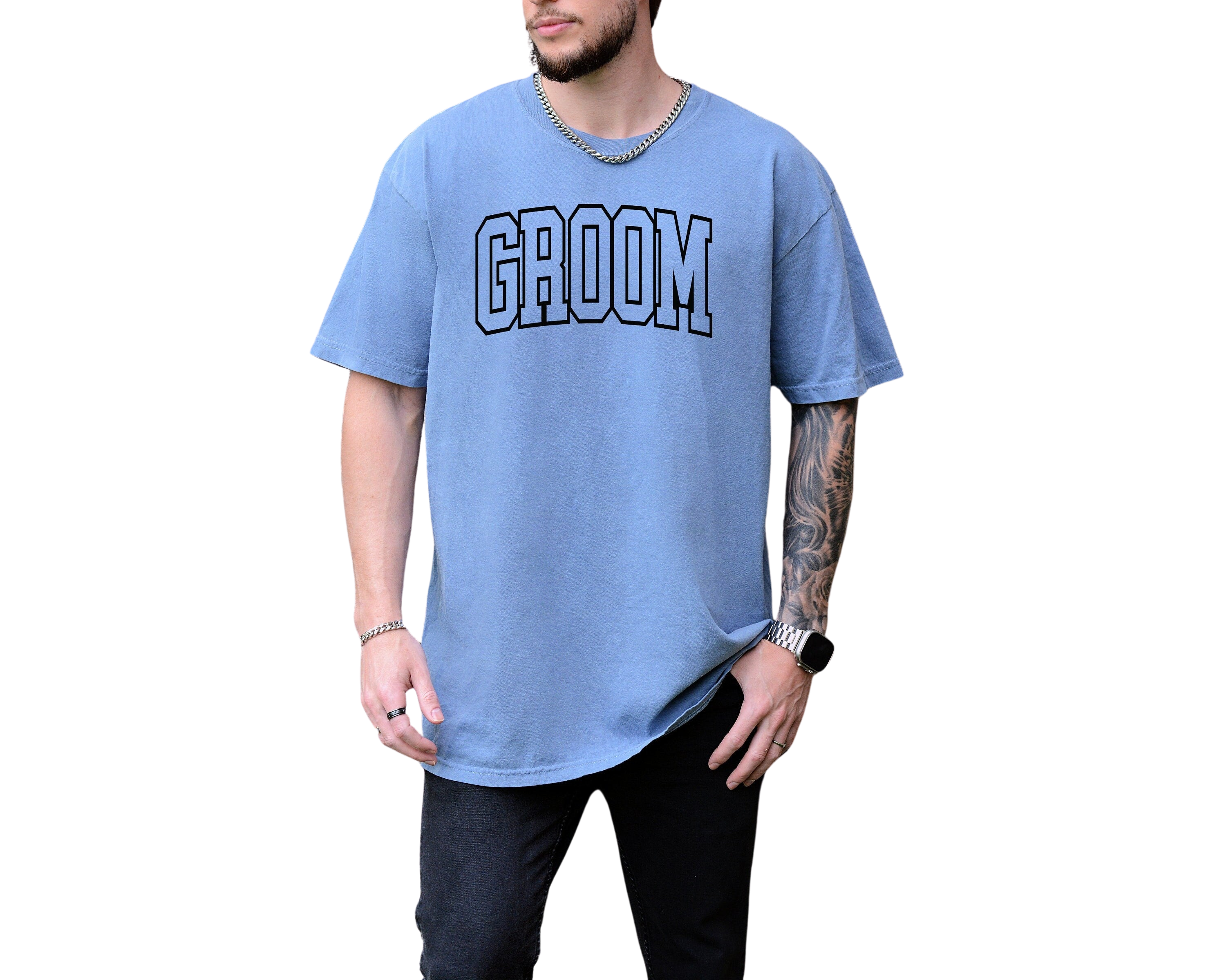 Retro Varsity Groom Vintage Washed Shirt T Retro Graphic Tee, Groom Party Shirts, Newly Wed Shirt,