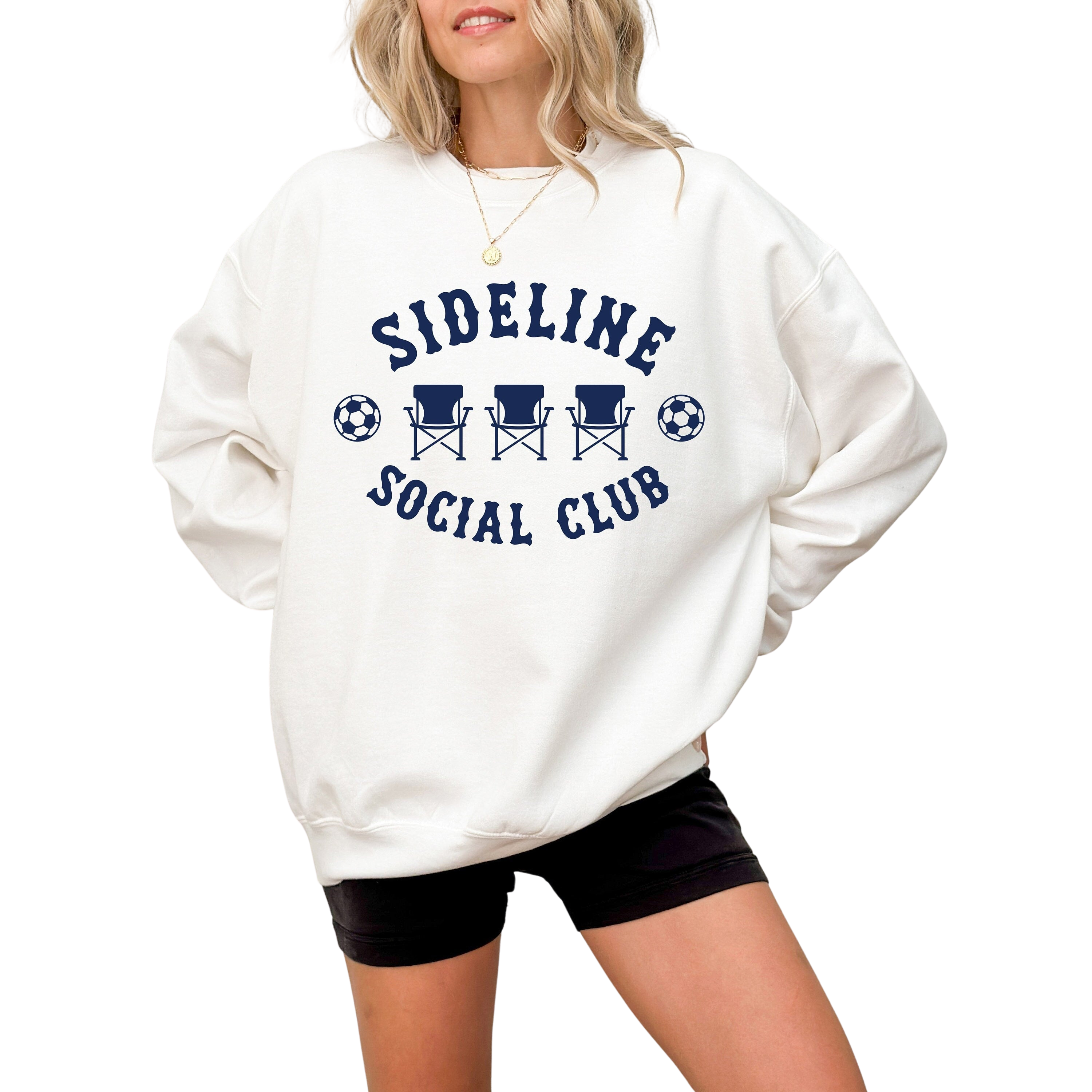 Sideline Social Club Sweatshirt, Soccer Sweater, Sports Mom Sweater, Soccer Pullover, Womens