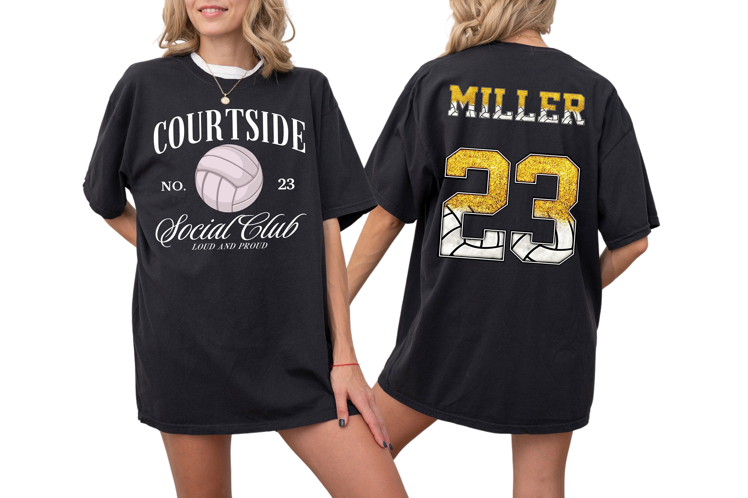 Custom Vintage Washed Tee, Courtside Social Club With Custom Number And Name, Sports Shirt,