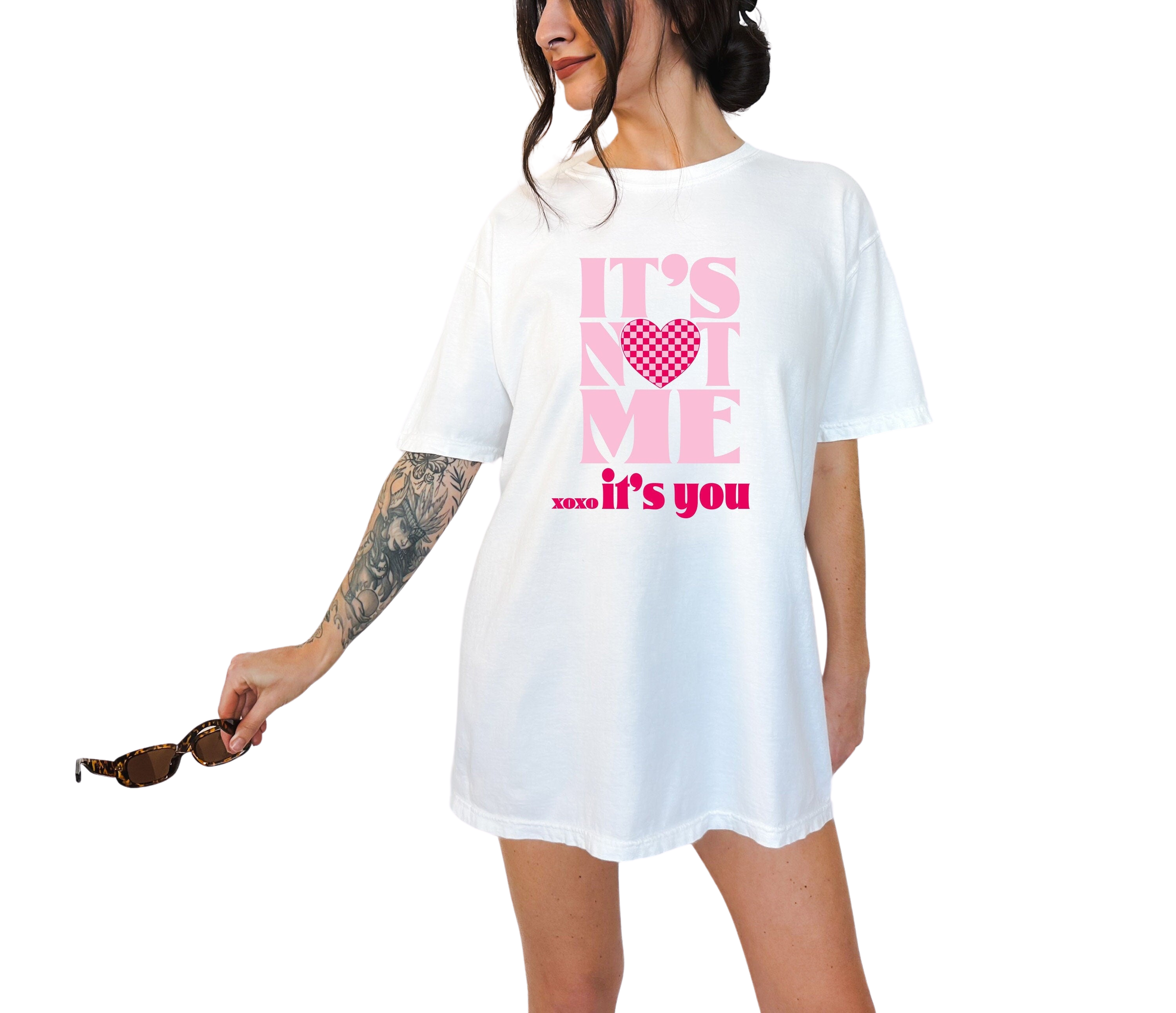 Retro Valentines Day Vintage Washed Shirt, It's not Me It's You, Vintage Galentines Day T Shirt,