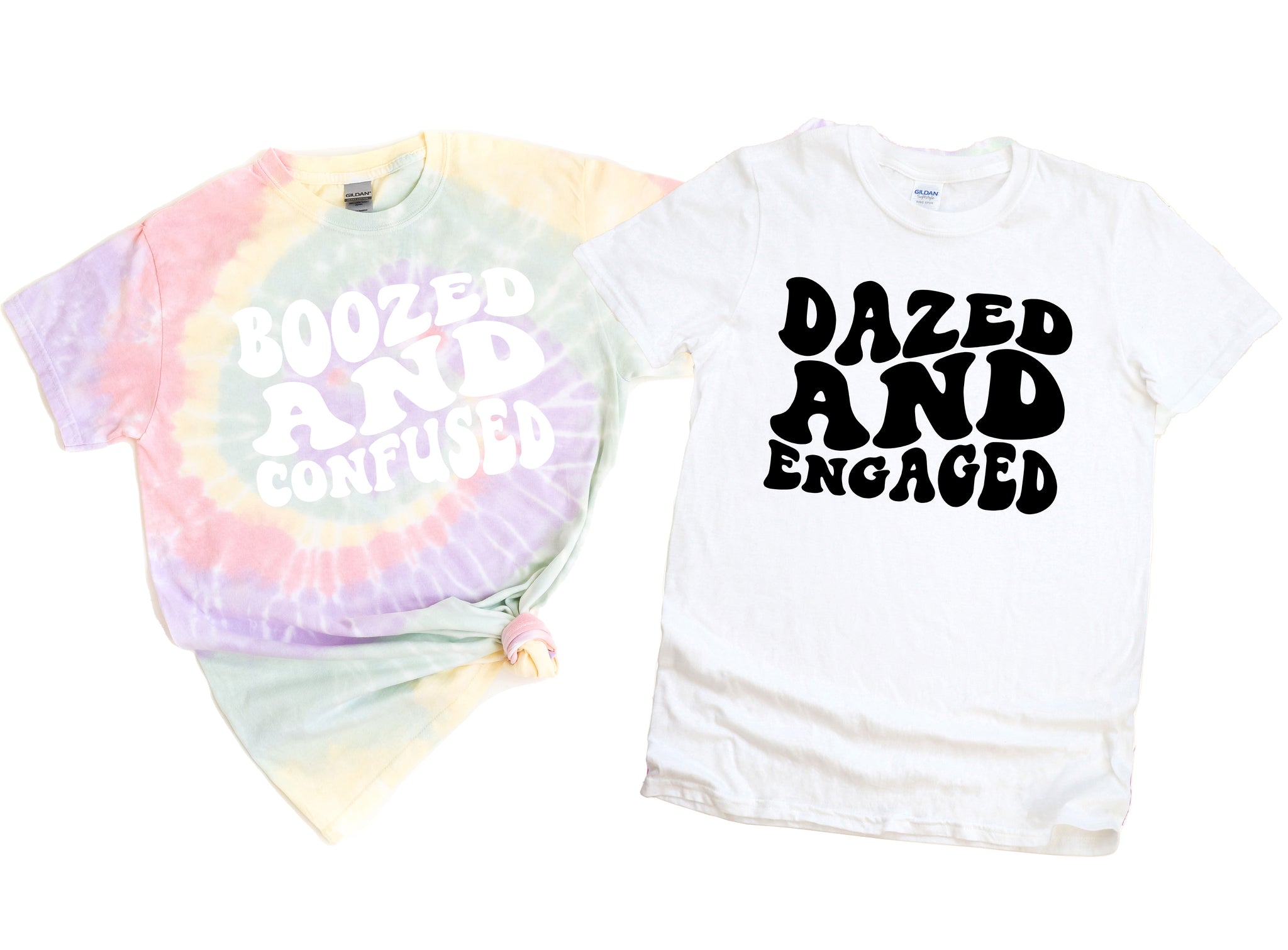 Bachelorette Party Shirts, Dazed and Engaged,Boozed and Confused, Gift, Graphic T-Shirt,Retro