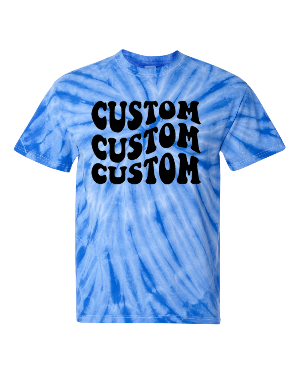 Custom Blue Tie Dye Shirt