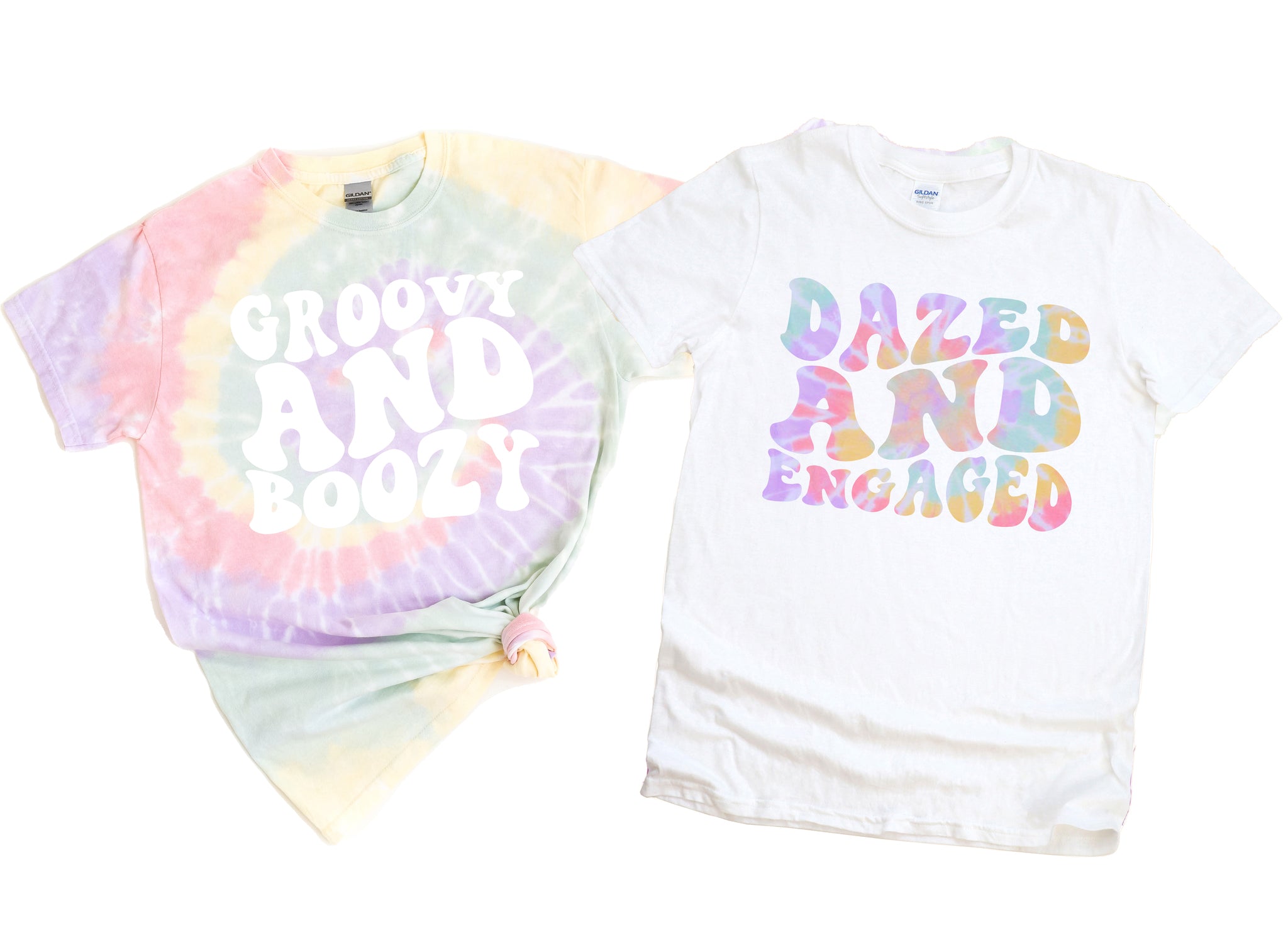 Bachelorette Party Shirts, Dazed and Engaged,Groovy and Boozy Gift, Graphic T-Shirt,Retro Graphic