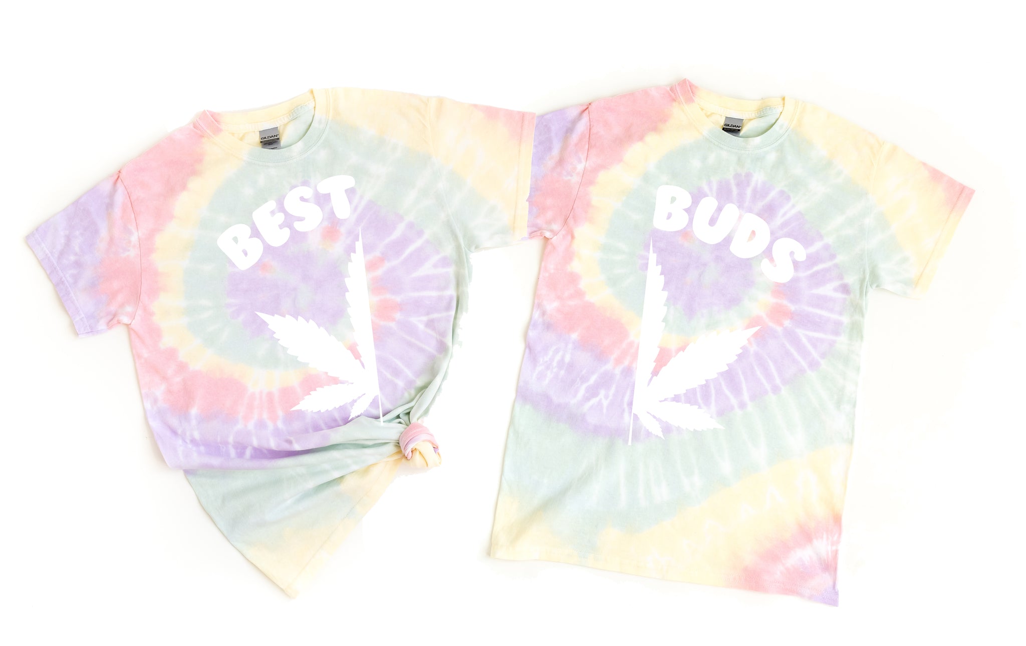 Best Buds Marijuana Leaf Unisex Matching Couple T-Shirts - Weed Pot Pothead Stoner Dabbing Joint