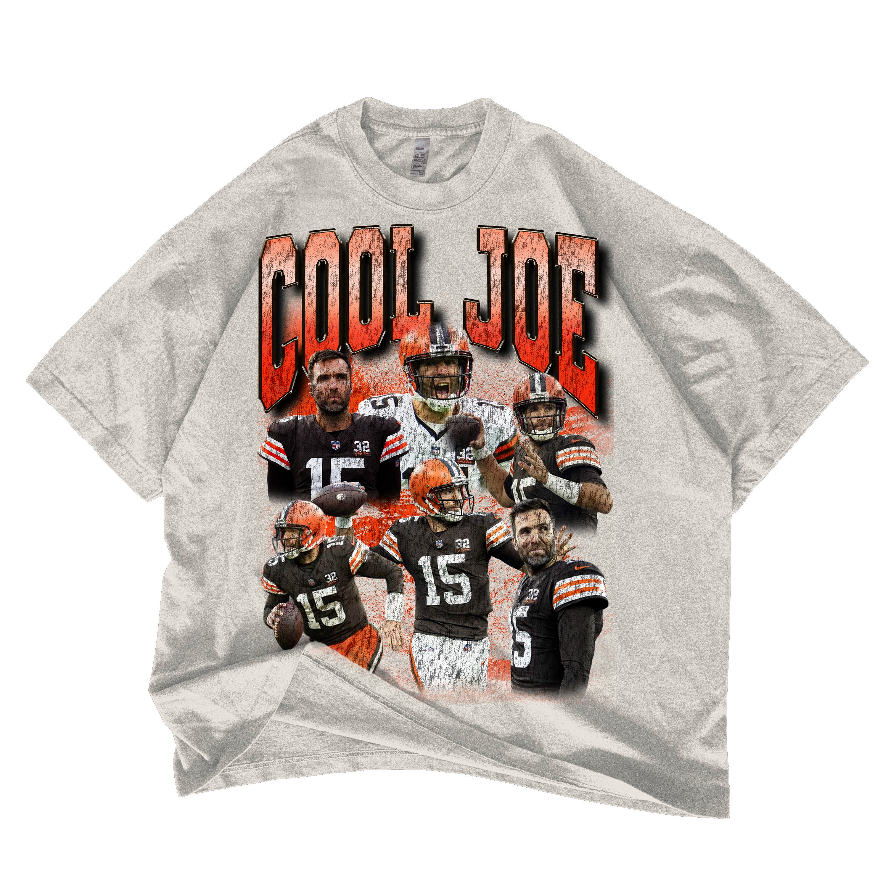 Joe Flacco Elite Quarteback Cleveland Football Browns Oversized Graphic Tee