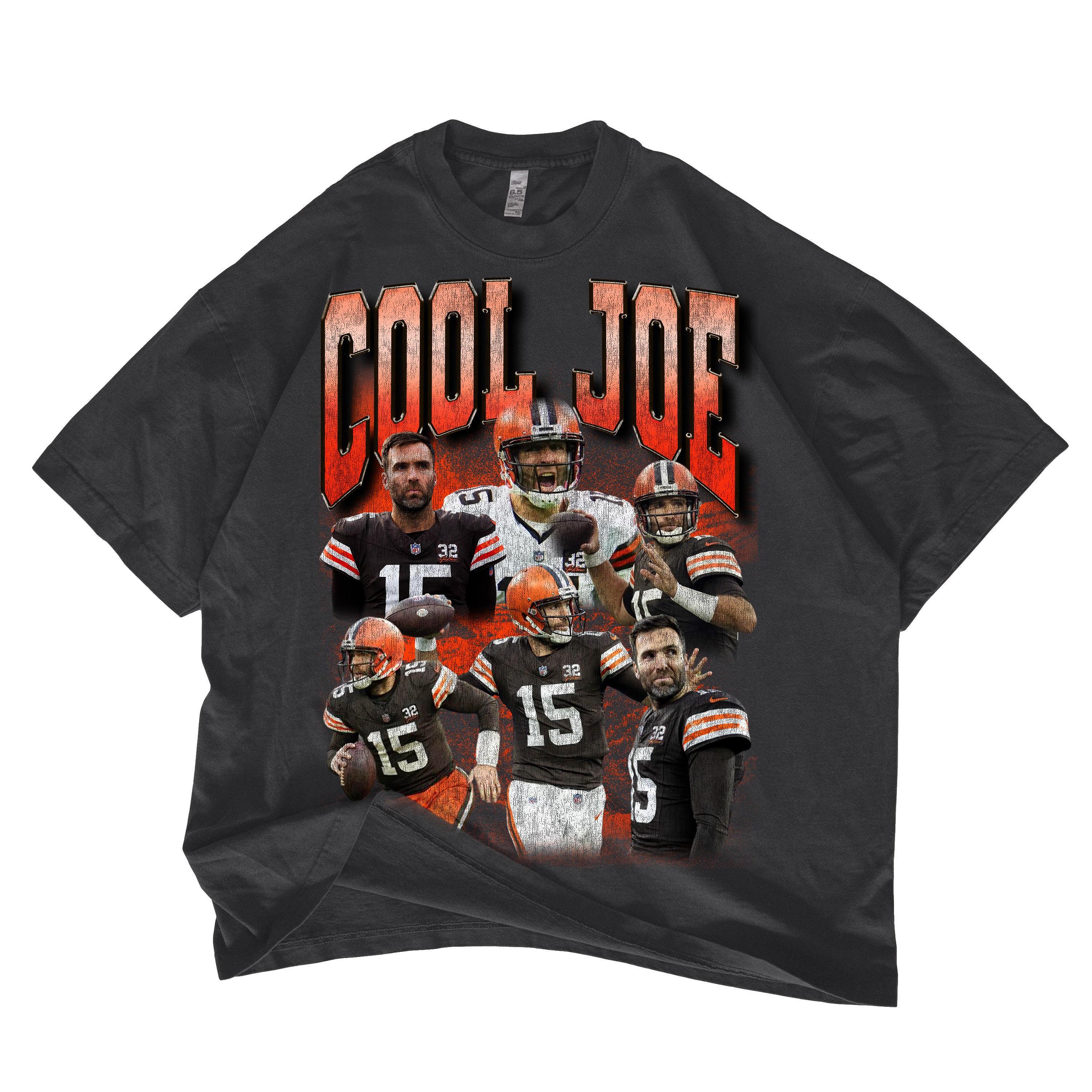 Joe Flacco Elite Quarteback Cleveland Football Browns Oversized Graphic Tee