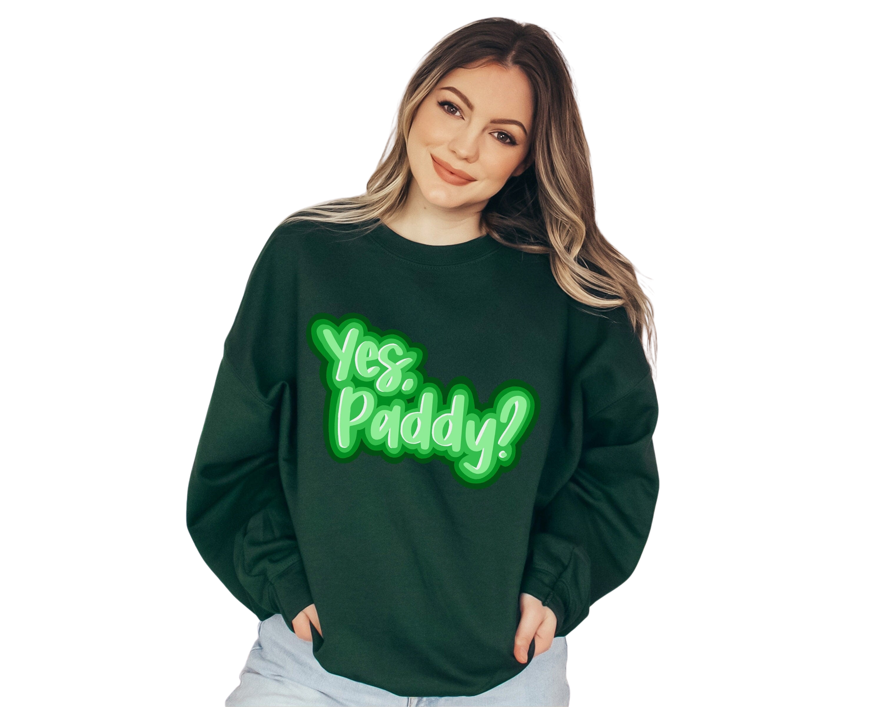 Retro Yes Paddy Sweatshirt, Vintage Lucky Clover Crew Neck, St Patricks Day Sweatshirt, St. Pattys