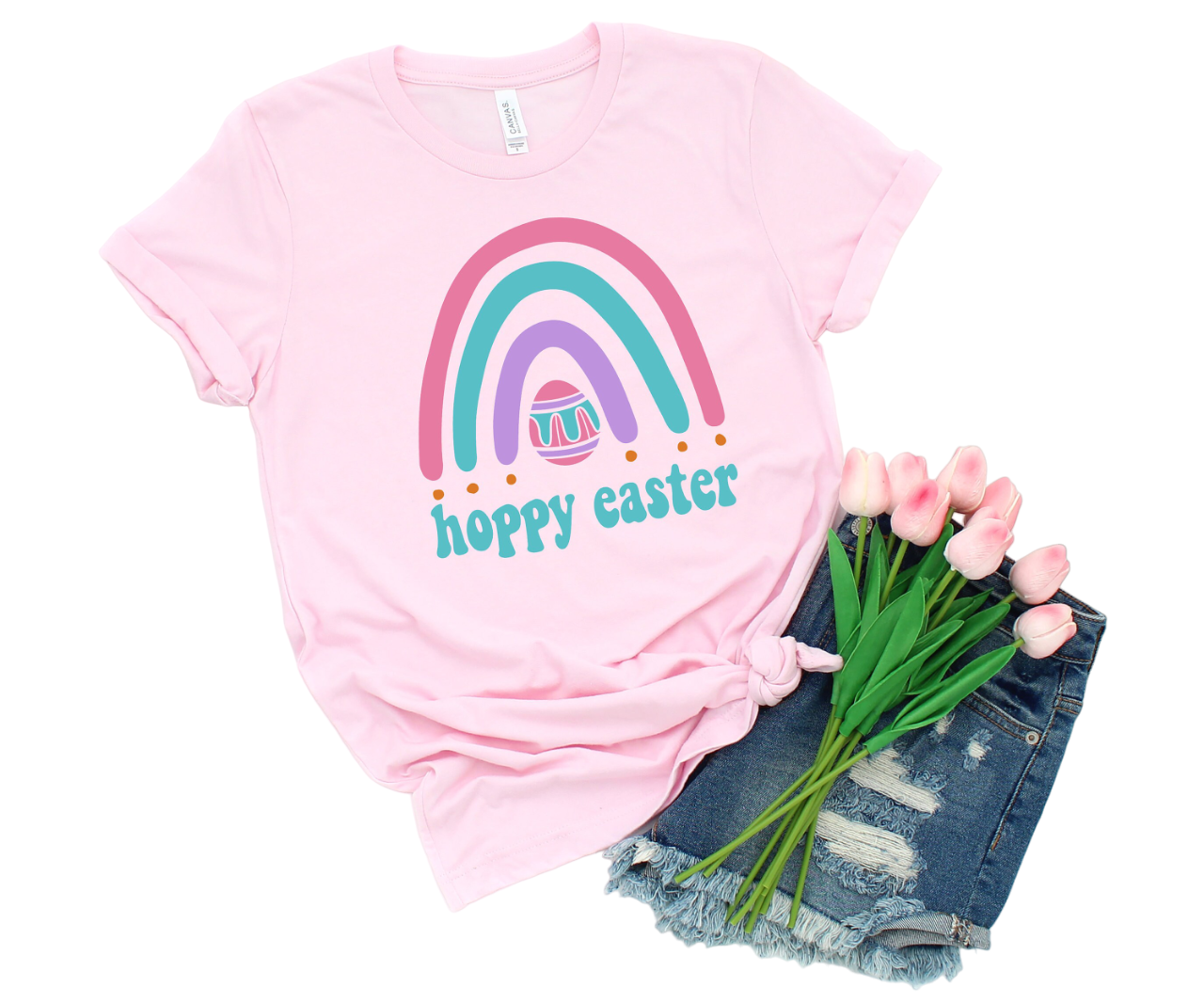 Hoppy Easter Shirt, Happy Easter, Rainbow Easter Shirt,Kids Easter Shirt,Cute Easter Egg