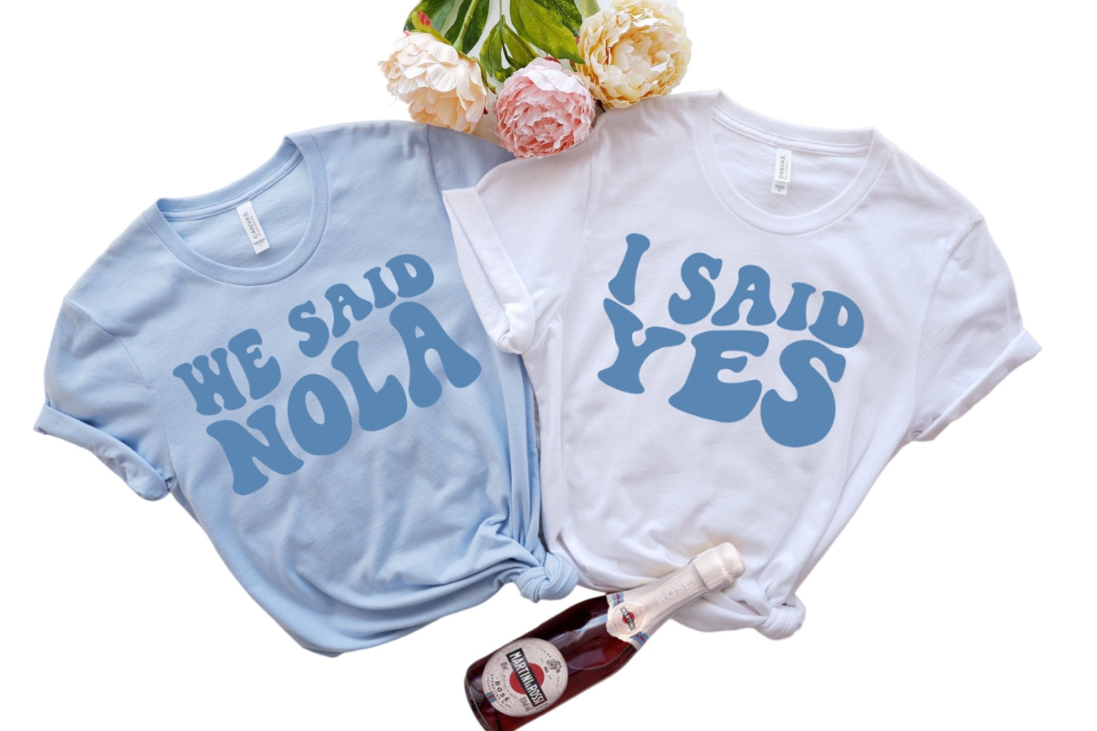 Wavy We Said Nola, I Said Yes Retro Batch Shirts, Bachelorette Party Shirts, Nola Crew, Bachelorette