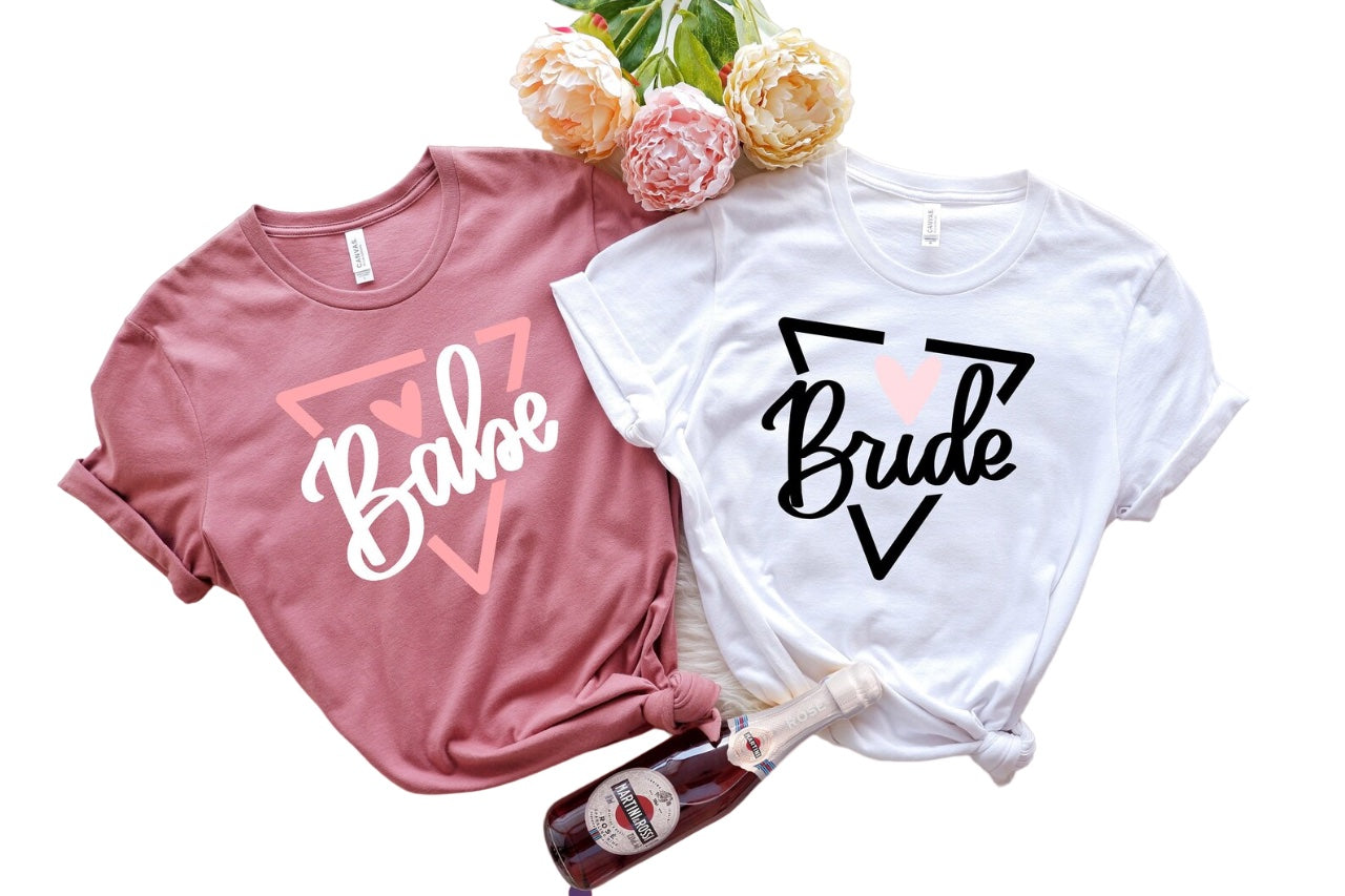 Wavy Bride And Babe Crew, Retro Batch Shirts, Bachelorette Party Shirts, Bride and Babe,