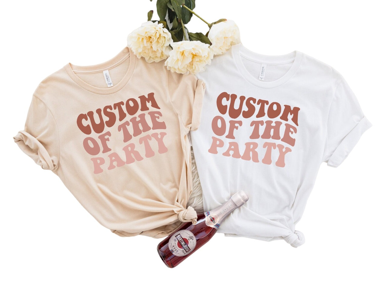 Custom Bachelorette Party Shirts, Wife Of The Party, Life of The Party Graphic T-Shirt, Retro