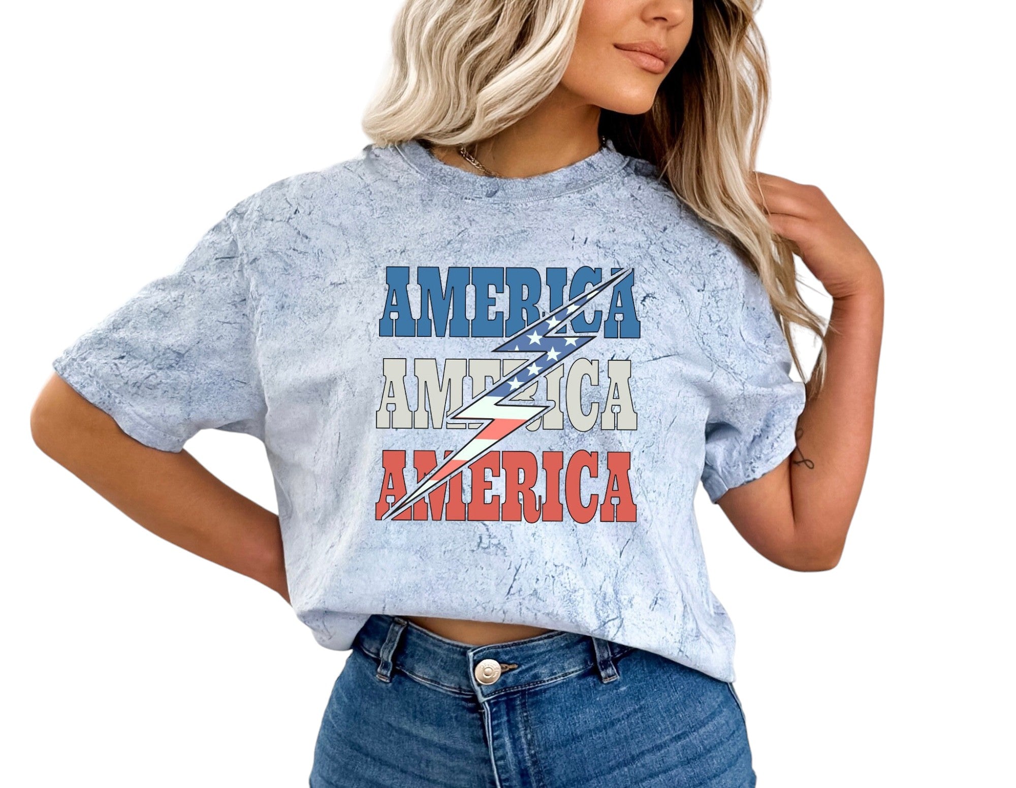 Retro USA Tie Dye Vintage Washed shirt America fourth shirt, Women 4th of July shirt American Patriotic Shirt, Independence Red White Blue