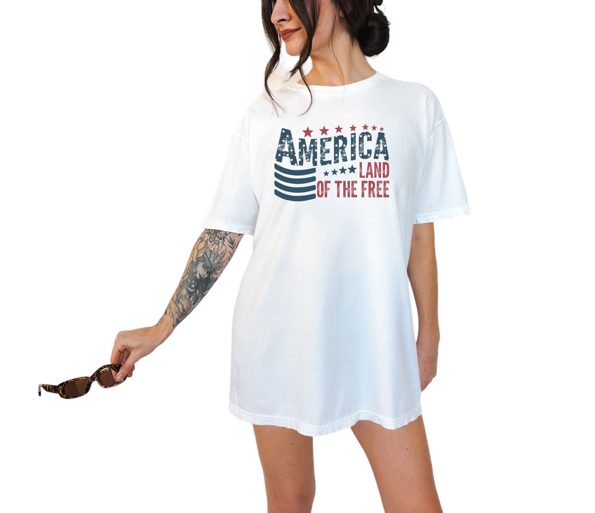 Retro America Vintage Washed Red White Blue T, 4th of July Shirt Retro funny fourth shirt Unisex American Patriotic Shirt Independence