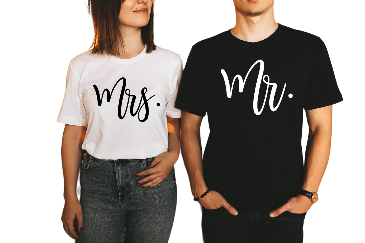 Honeymoon Couple Shirts, Mr And Mrs, Engagement T-shirt, Newlyweds Shirt, Funny Customized Honeymoon