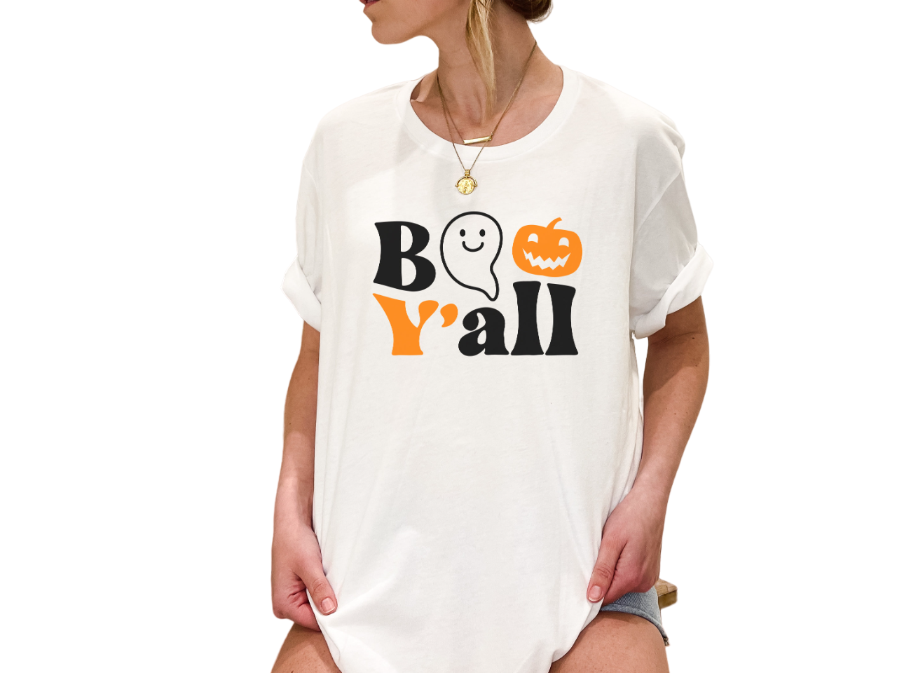 Halloween Shirt for Women, Jack-O-Lantern Shirt, Womens Boo Ghost Halloween costume Shirt, Cute