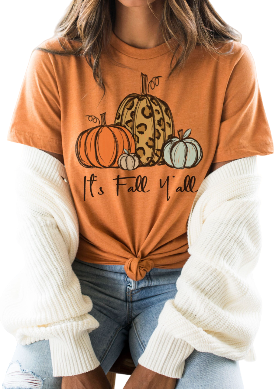 It's Fall Y'all Shirt, Women Fall Shirt, Pumpkin Shirt, Cute Fall Sweatshirt, Vintage Pumpkin Truck