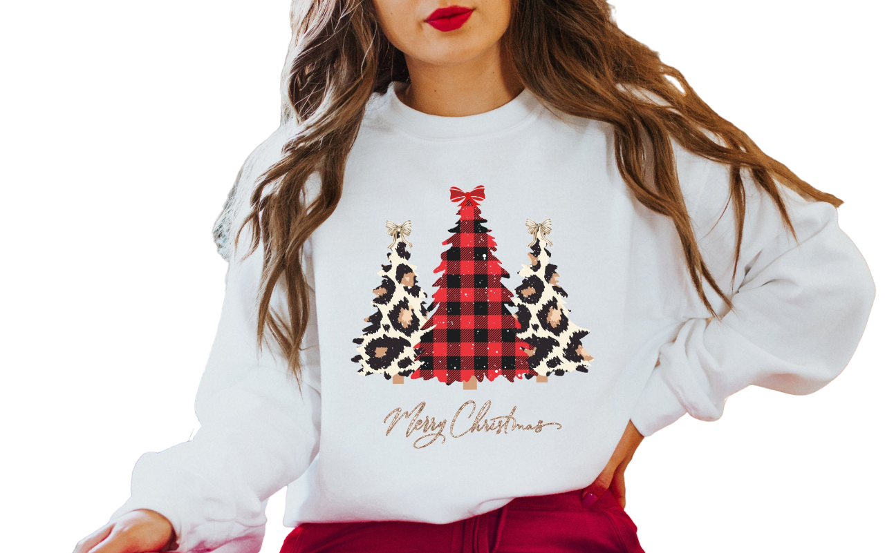 Womens Christmas Shirt, Christmas Sweater, Christmas Crewneck, Christmas Tree Sweatshirt, Holiday