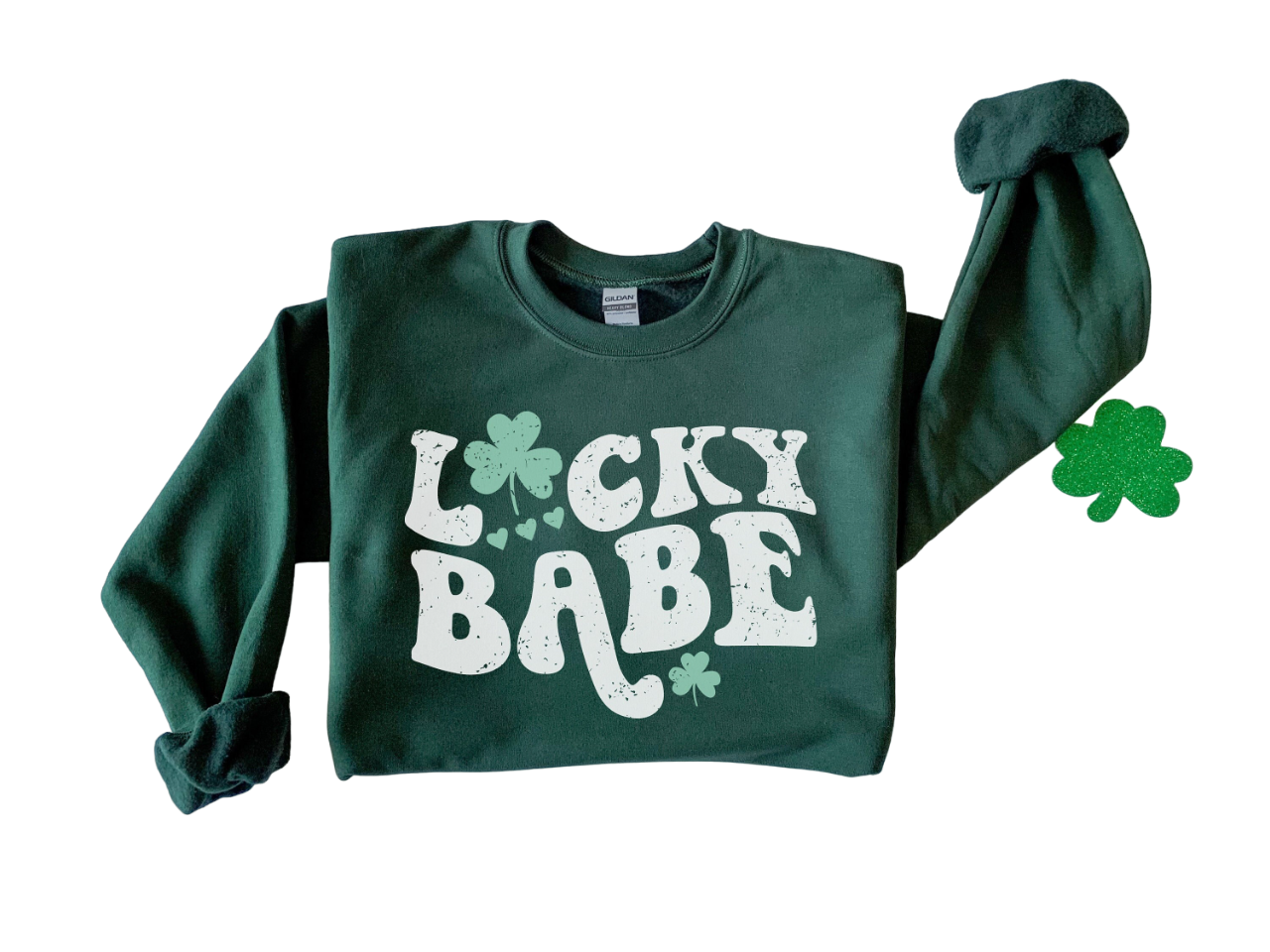 Lucky Sweatshirt, Lucky Clover Sweater, St Patricks Day Sweatshirt, Lucky Pullover, Womens Lucky