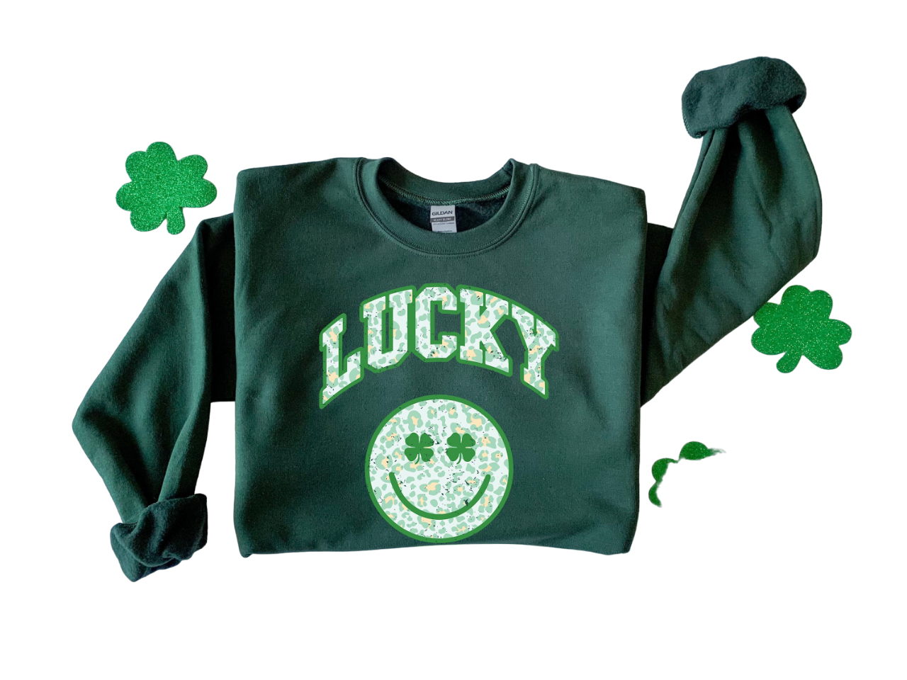 Lucky Sweatshirt, Lucky Clover Sweater, St Patricks Day Sweatshirt, Lucky Pullover, Womens Lucky