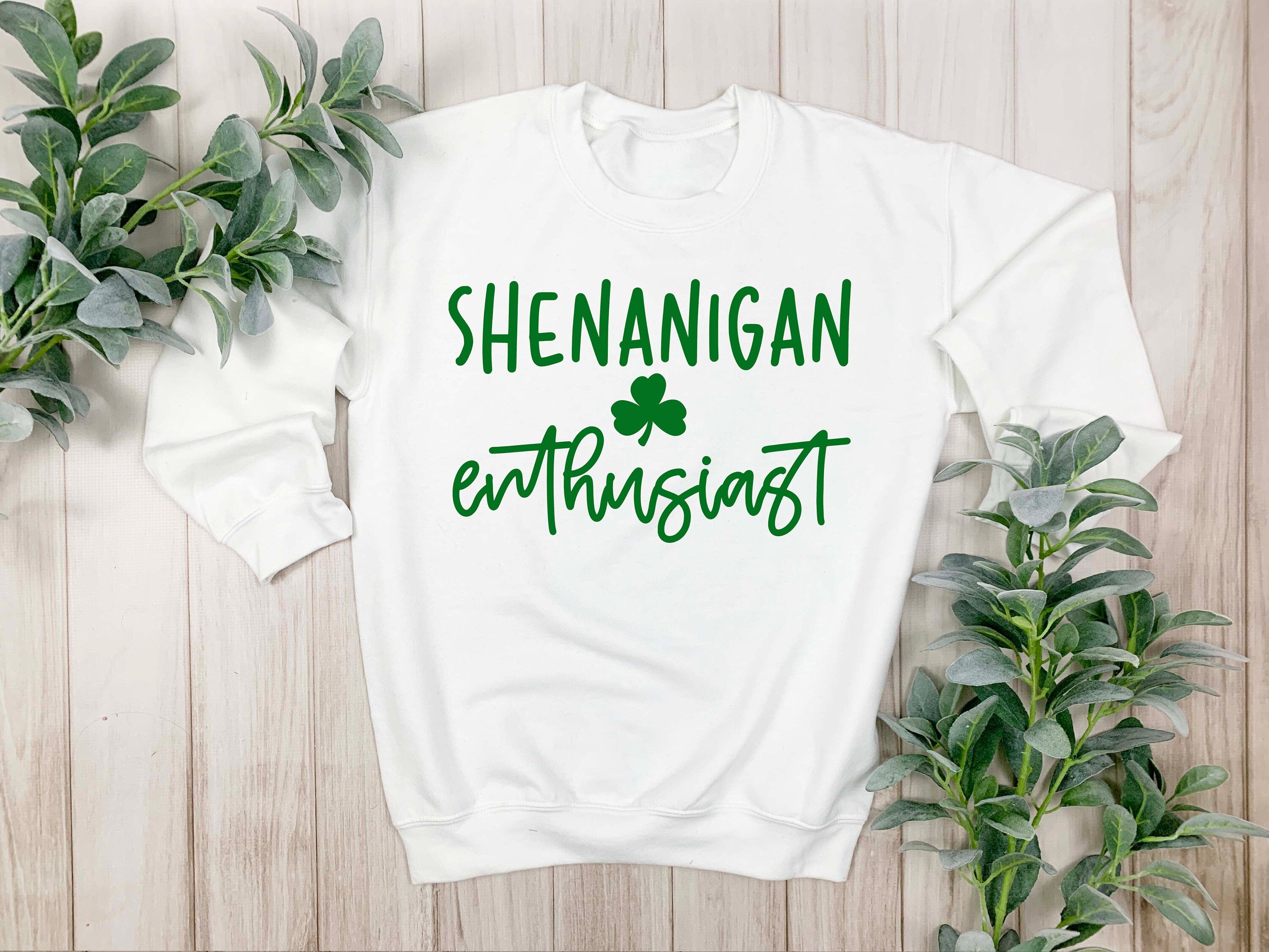 Shenanigans Sweatshirt, Irish Shirt, Shamrock Outfit, St Patrick's Day Lucky Apparel, Lucky Sweat